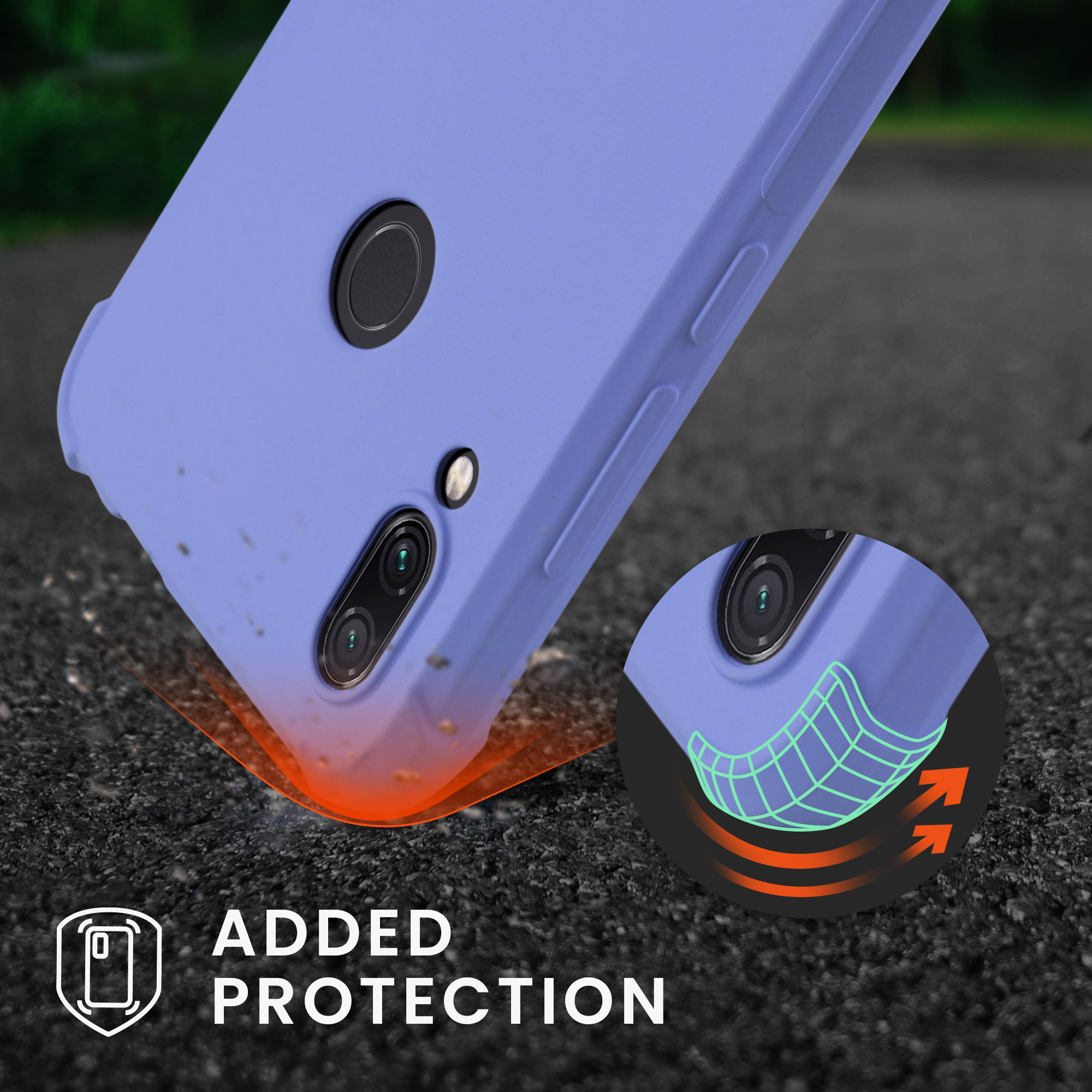 Crossbody kryt kwmobile pro Xiaomi Redmi Note 7 / Note 7 Pro - levandulová