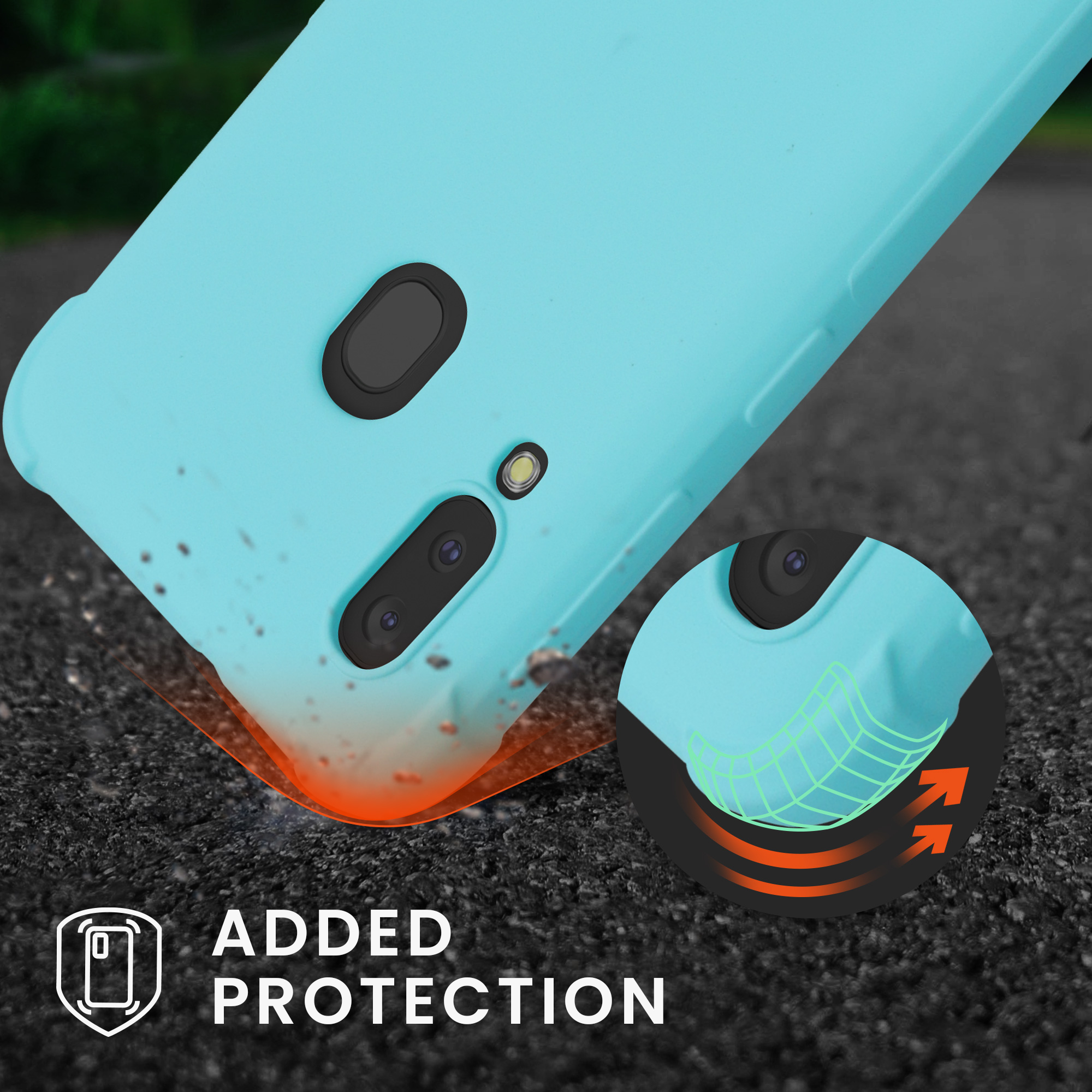 Crossbody kryt na mobil Samsung Galaxy A20e kwmobile světle modrý