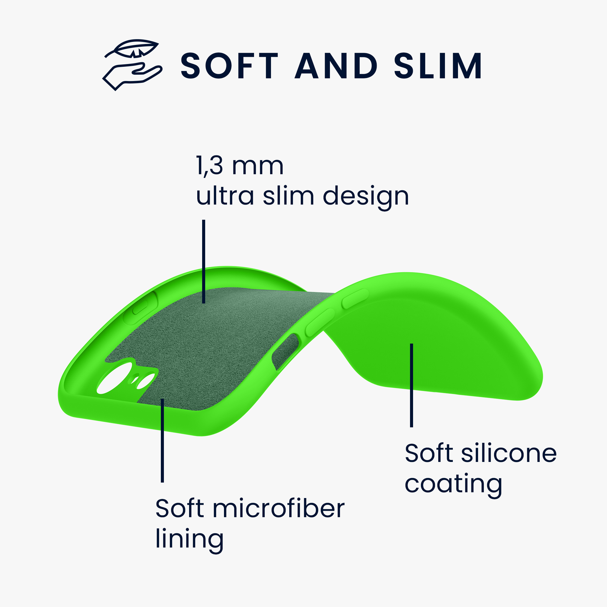 Pouzdro pro Apple iPhone SE (2022) / iPhone SE (2020) / iPhone 8 / iPhone 7 kwmobile tenké ochranné silikonové - limetkově zelená