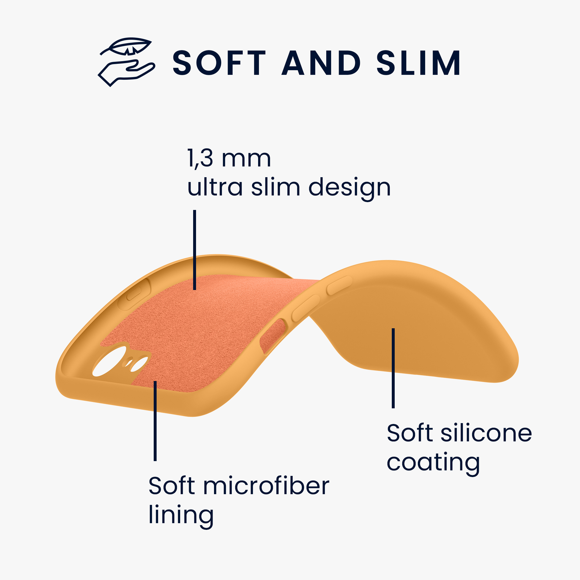 Silikonový TPU kryt kwmobile pro iPhone SE 2022/2020/8/7 - měsíčkově žlutá