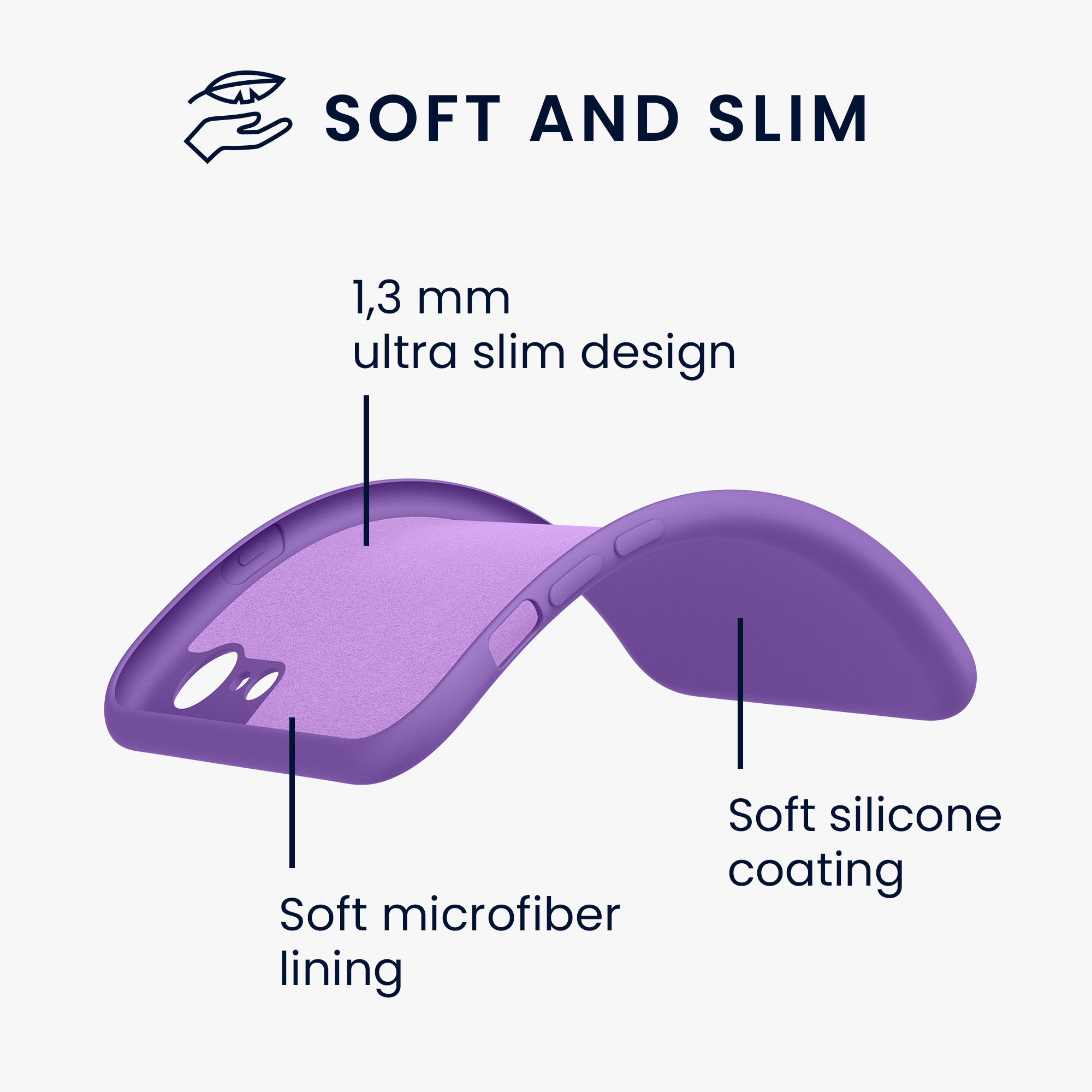 Silikonový TPU kryt kwmobile pro iPhone SE 2022/2020/8/7 - orchidejově fialová