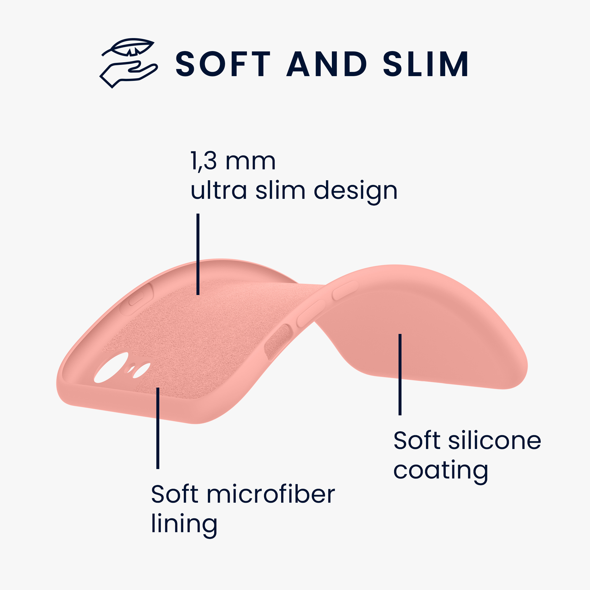 Silikonový TPU kryt kwmobile pro iPhone SE 2022/2020/8/7 - růžově zlatá matná