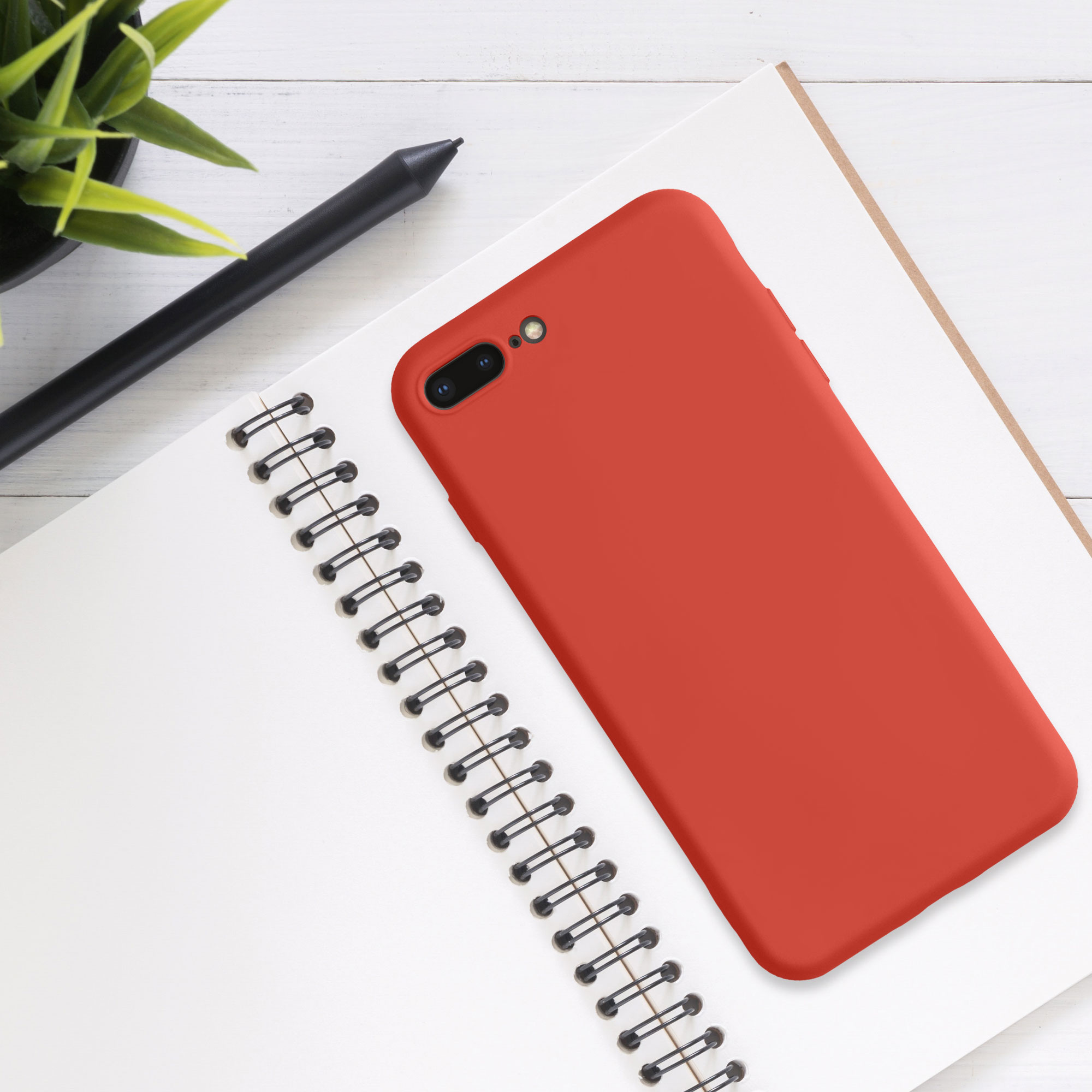 Silikonový kryt kwmobile pro Apple iPhone 7 Plus / iPhone 8 Plus - oranžová