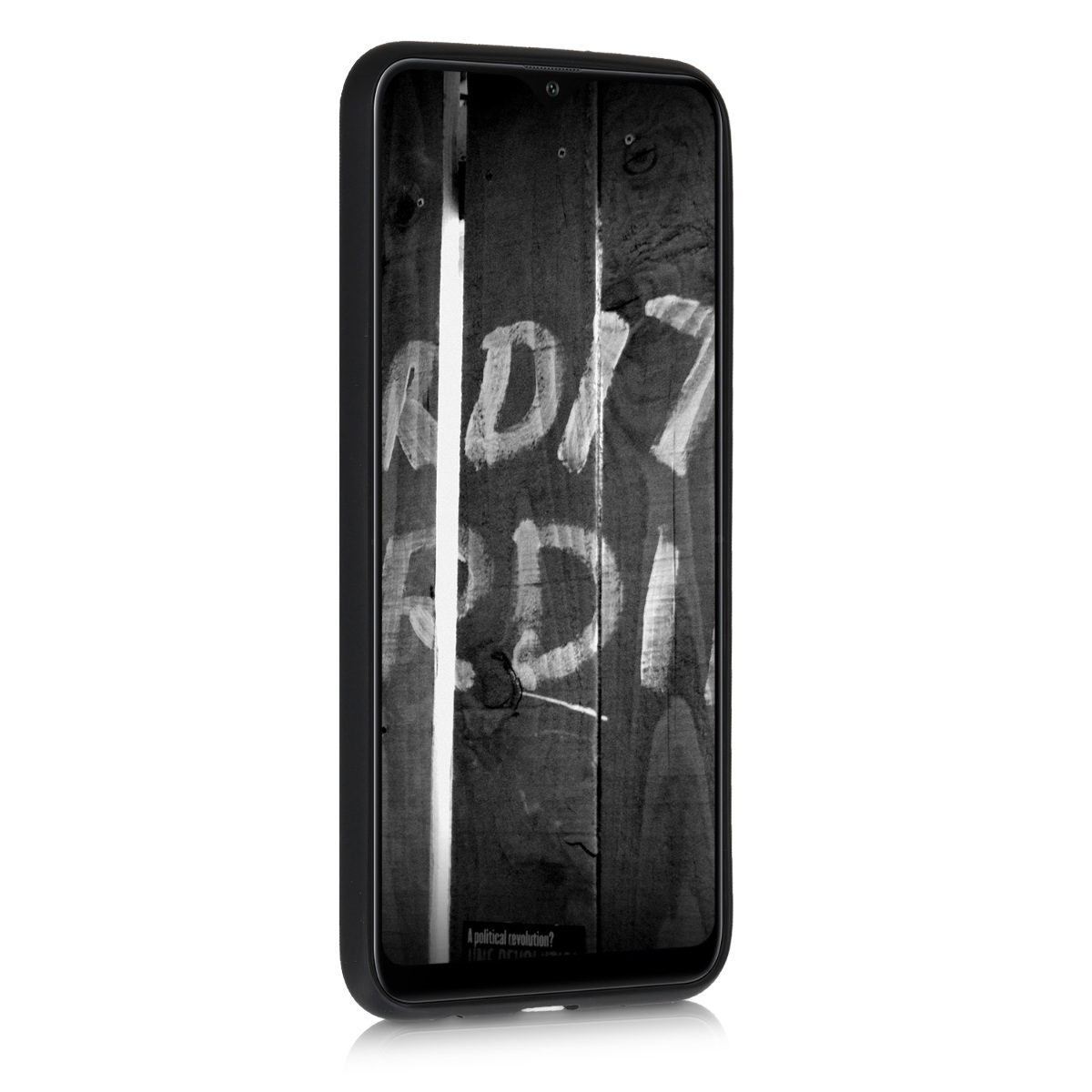 Kryt na mobil Samsung Galaxy A10 kwmobile Motiv Don't Touch My Phone bílo-černý