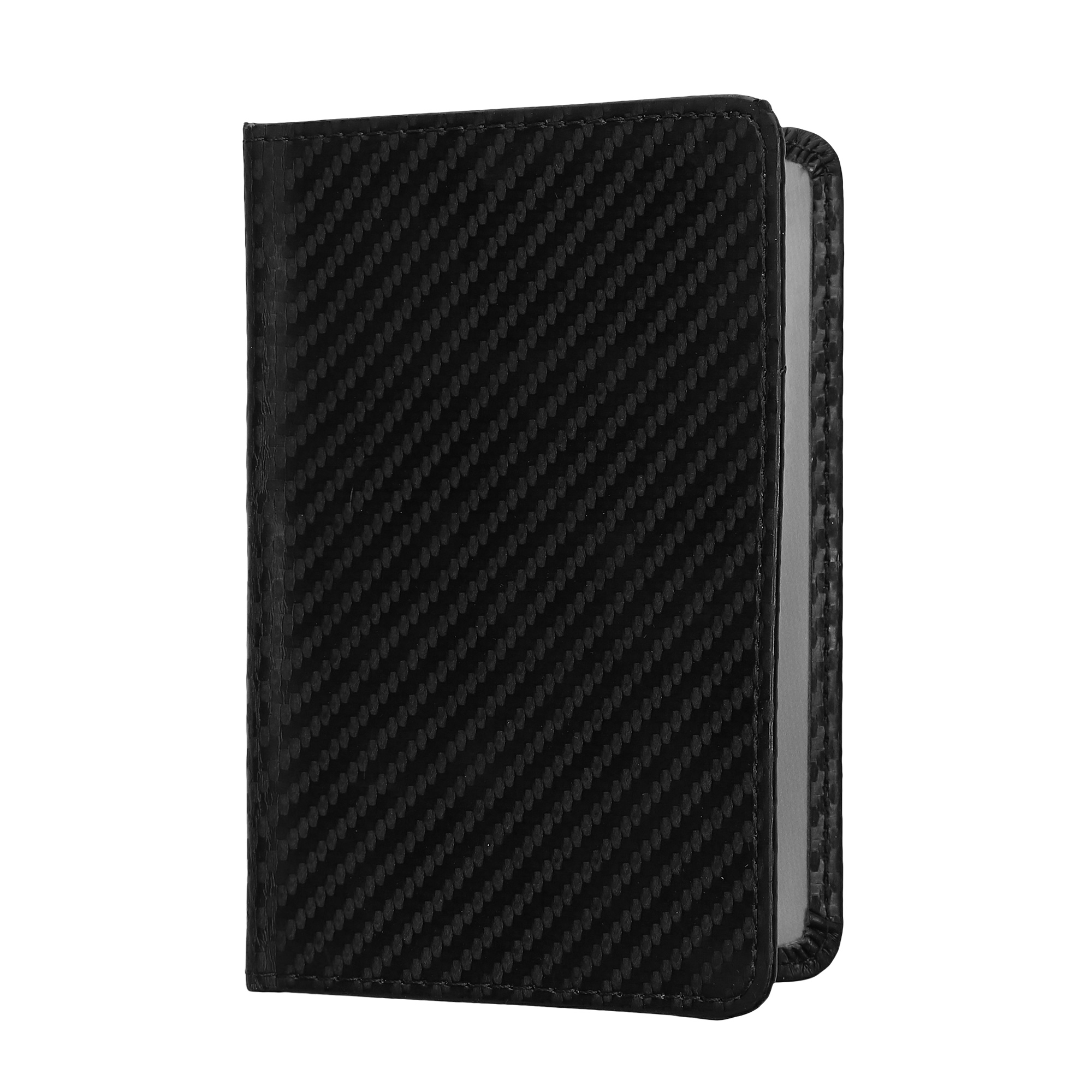 Obal na doklady od auta kwmobile 12 x 17,5 cm / 9,2 x 13 cm PU kůže motiv carbon - černo-červená