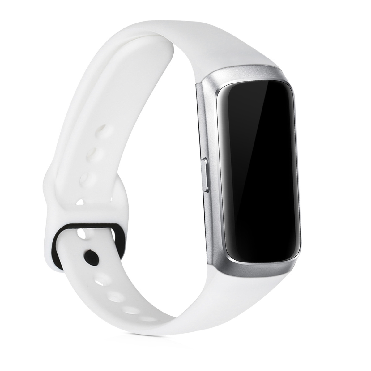 Silikonový řemínek na chytré hodinky Samsung Galaxy Fit (SM-R370) kwmobile 2 ks bílo-černý