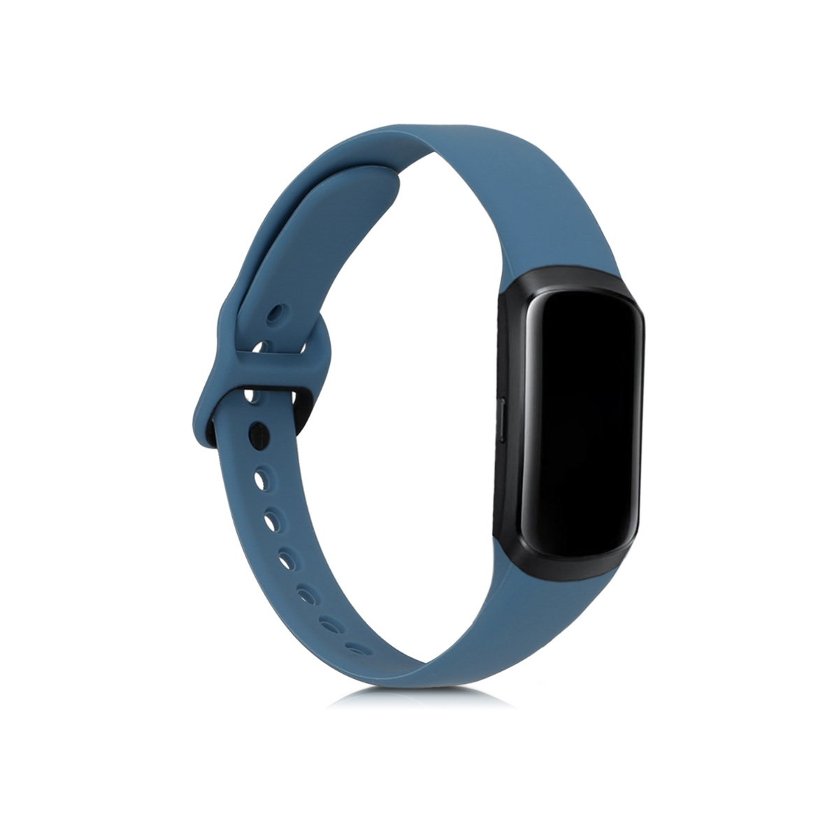 Silikonový řemínek na chytré hodinky Samsung Galaxy Fit (SM-R370) kwmobile 2 ks antracitovo-černý