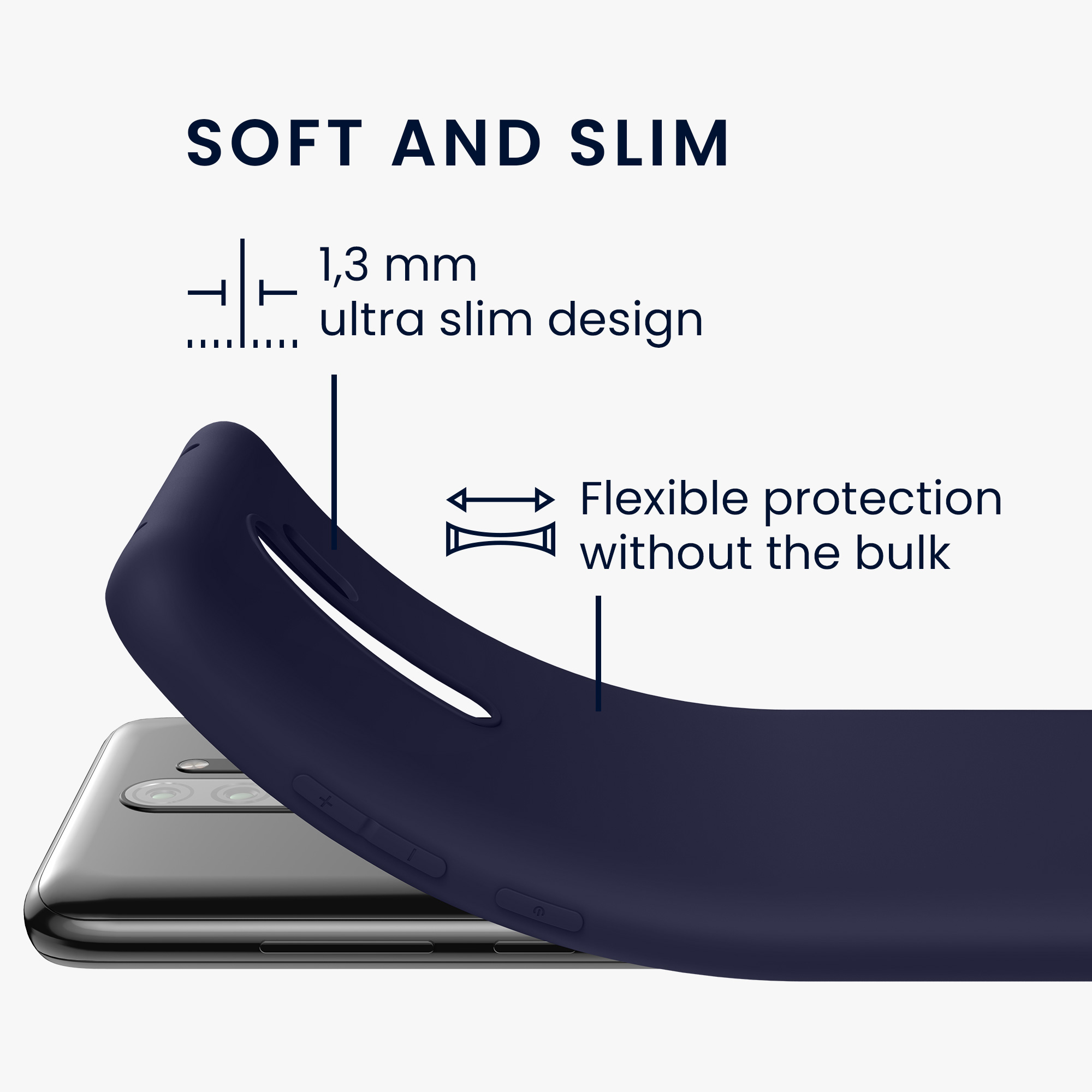 TPU kryt kwmobile pro Xiaomi Redmi Note 8 Pro - hluboká oceánově modrá