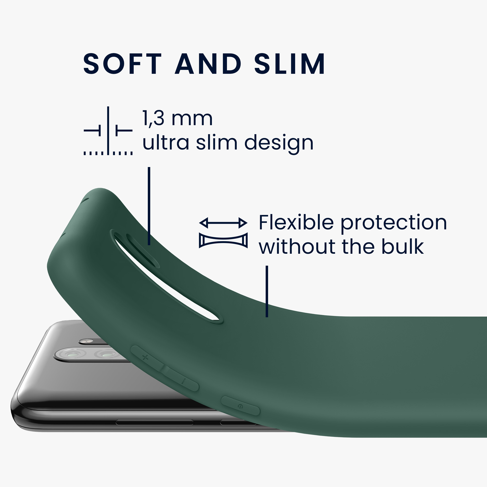 TPU kryt kwmobile pro Xiaomi Redmi Note 8 Pro - lesní zelená