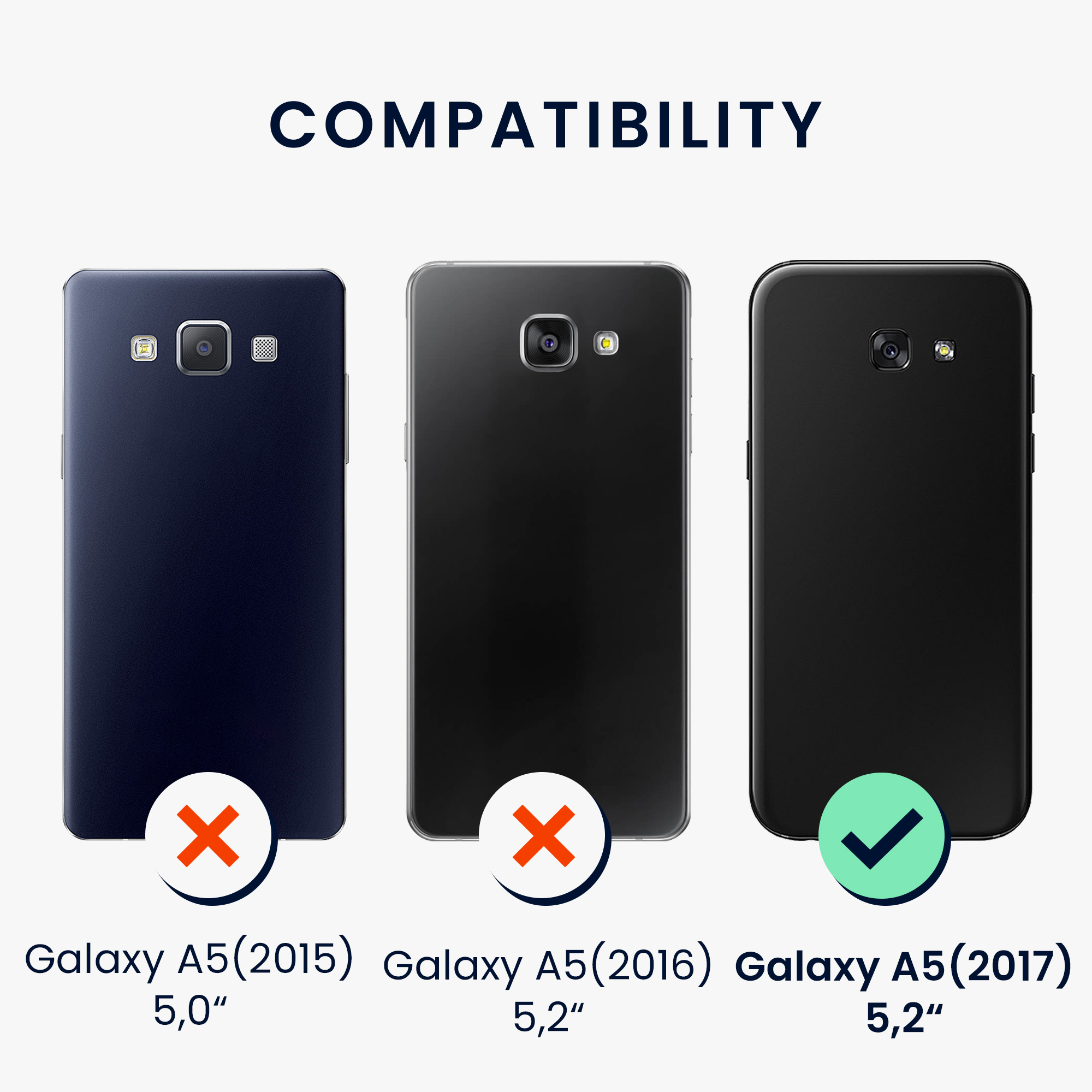 Crossbody kryt na mobil Samsung Galaxy A5 (2017) kwmobile se šňůrkou Černá / transparentn