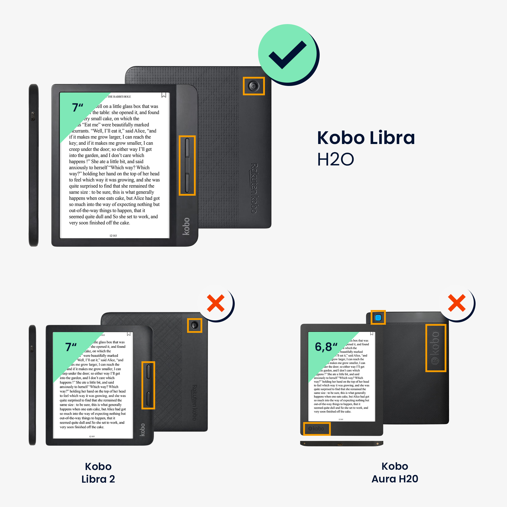 Pouzdro na čtečku Kobo Libra H2O kwmobile, mint
