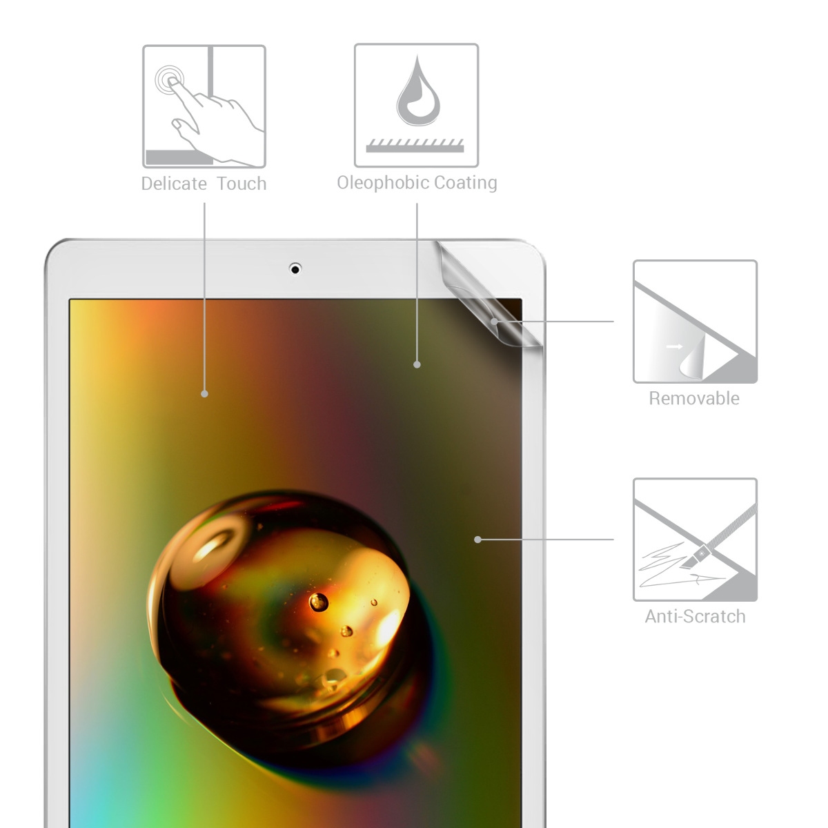 Ochranná fólie kwmobile iPad 10.2 (2019/2020/2021 - 2 ks, anti-fingerprint