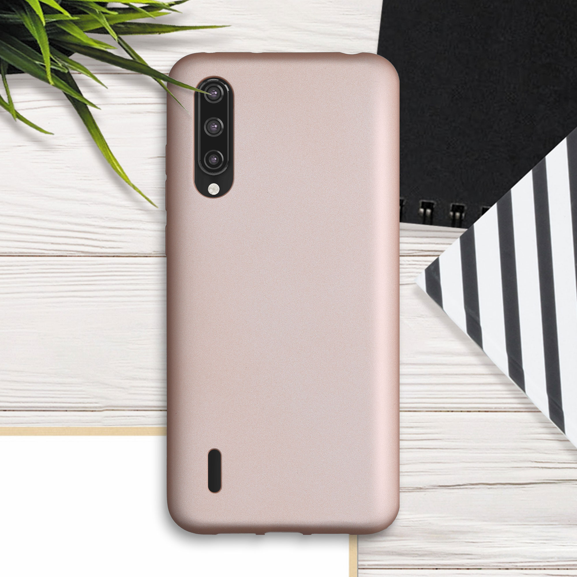 Kryt kwmobile Xiaomi Mi 9 Lite, metalická růžově zlatá
