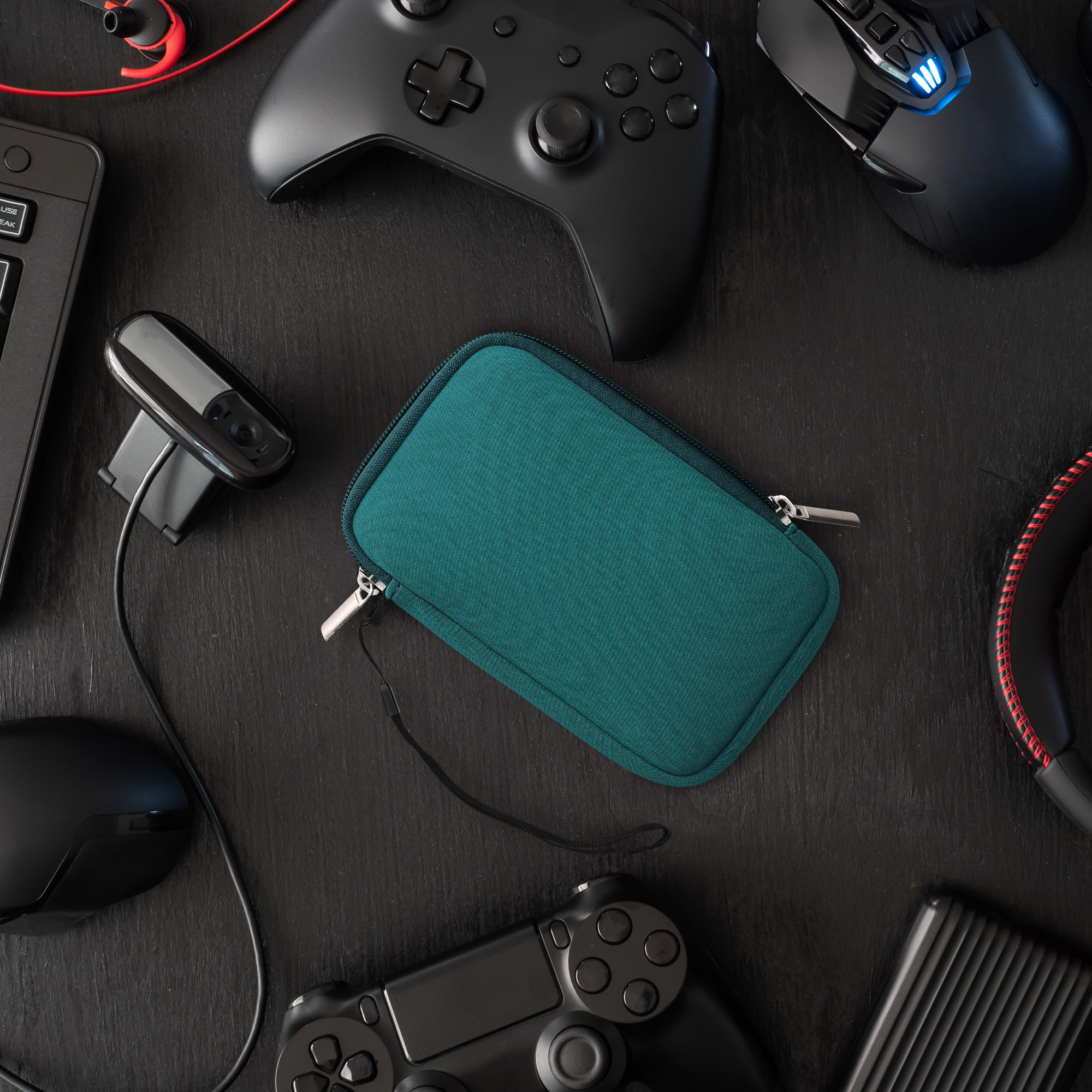 Neoprenové pouzdro kwmobile Nintendo 3DS XL petrolejová