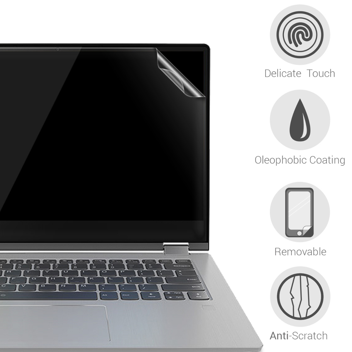 Ochranná fólie kwmobile pro Lenovo Yoga 530 (14") - 2 ks - matná - Matte Anti-Glare Anti-Fingerprint Monitor Display Film