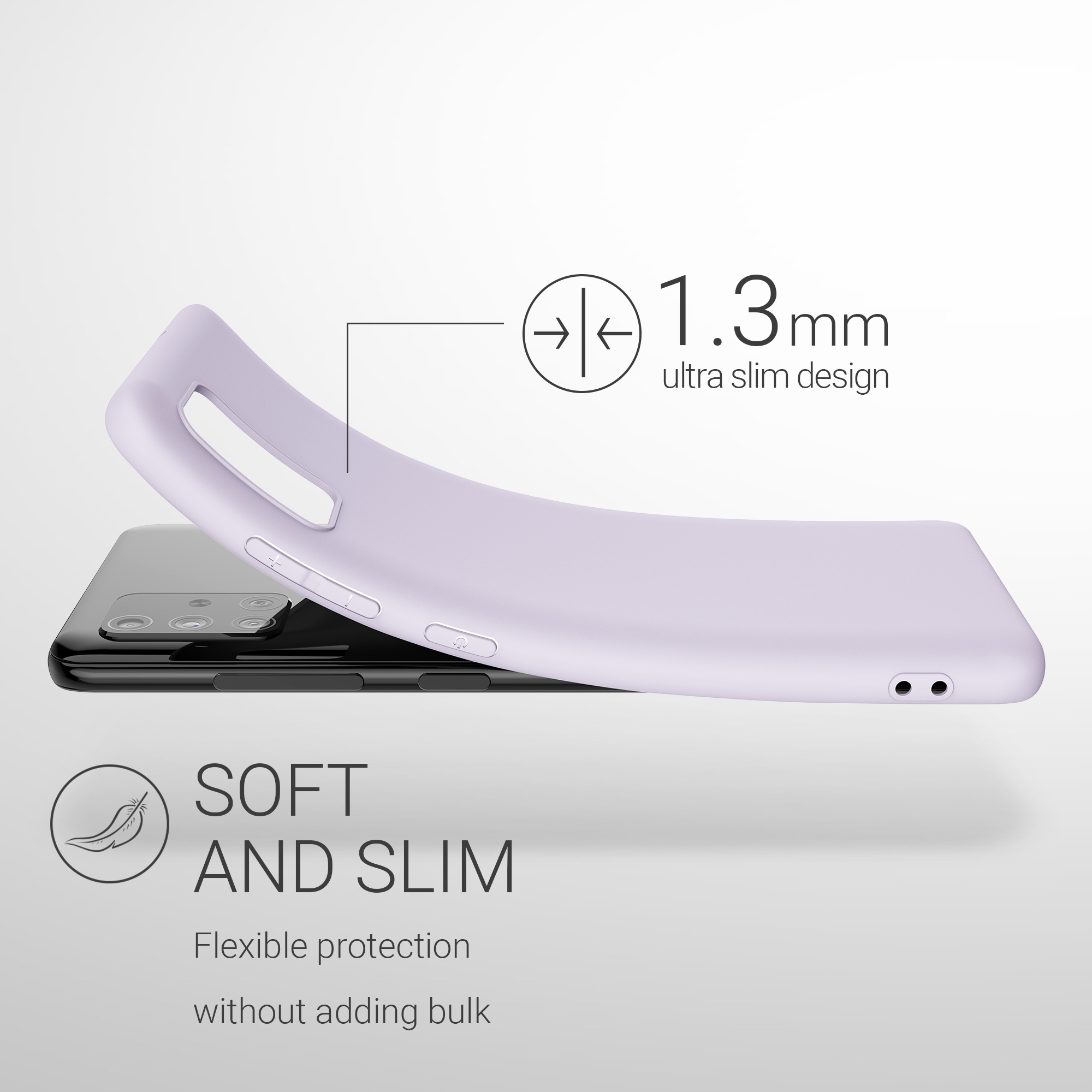 Kryt na mobil Samsung Galaxy A51 kwmobile TPU Levandulová