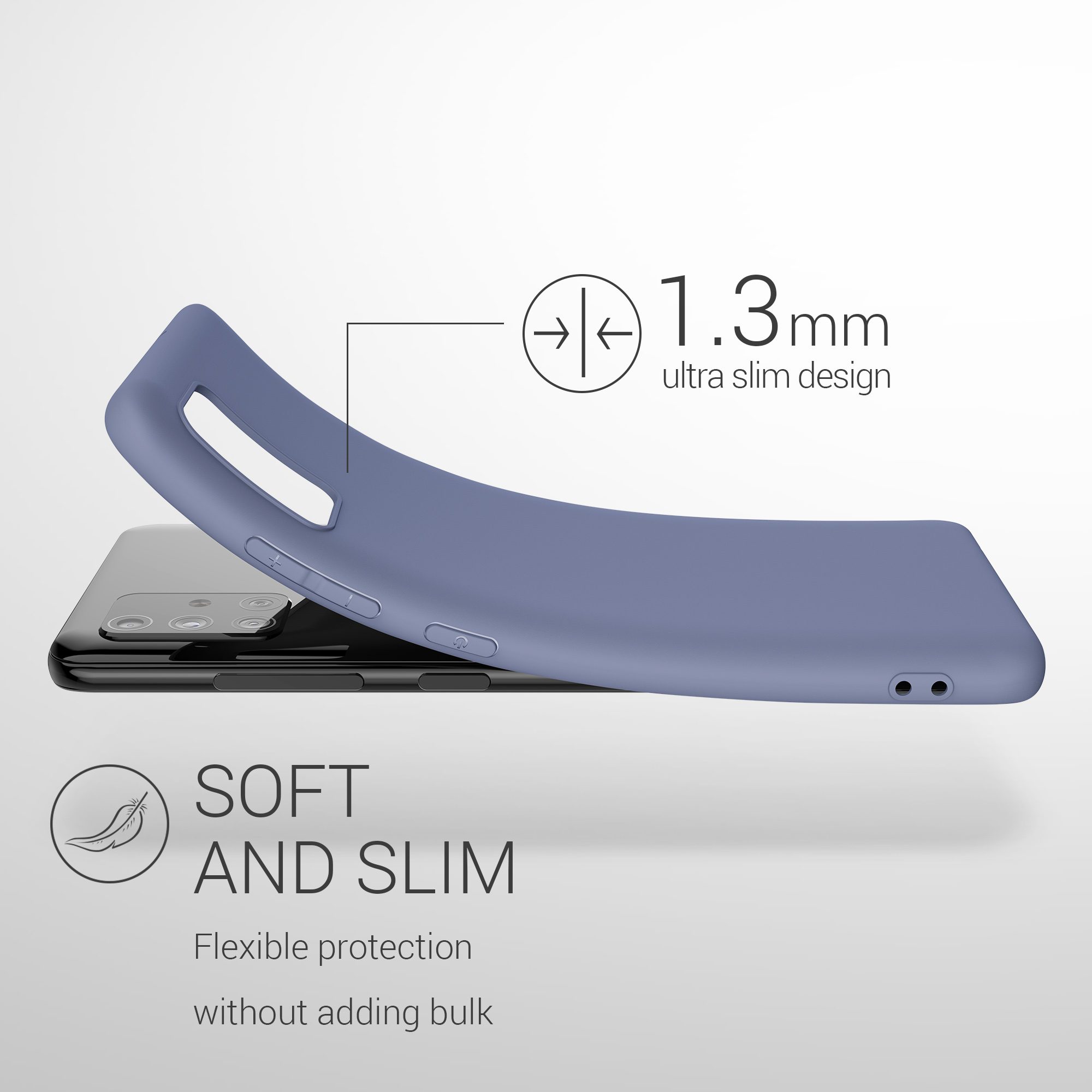 Kryt na mobil Samsung Galaxy A51 kwmobile TPU Levandulová šedá