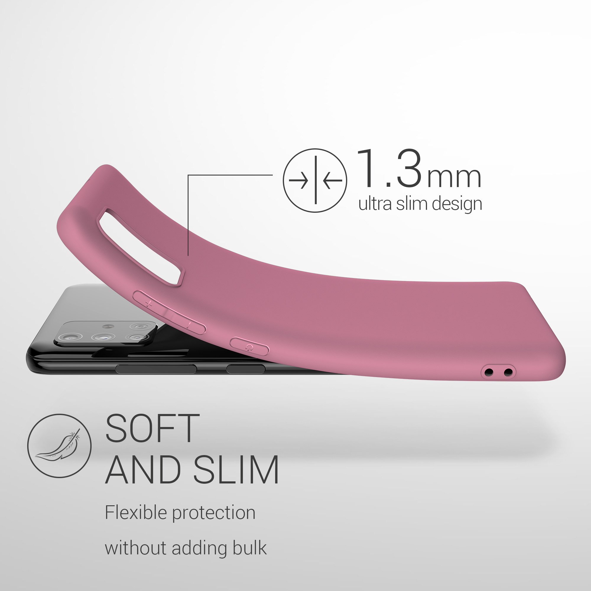 Kryt na mobil Samsung Galaxy A51 kwmobile TPU Tmavě růžová