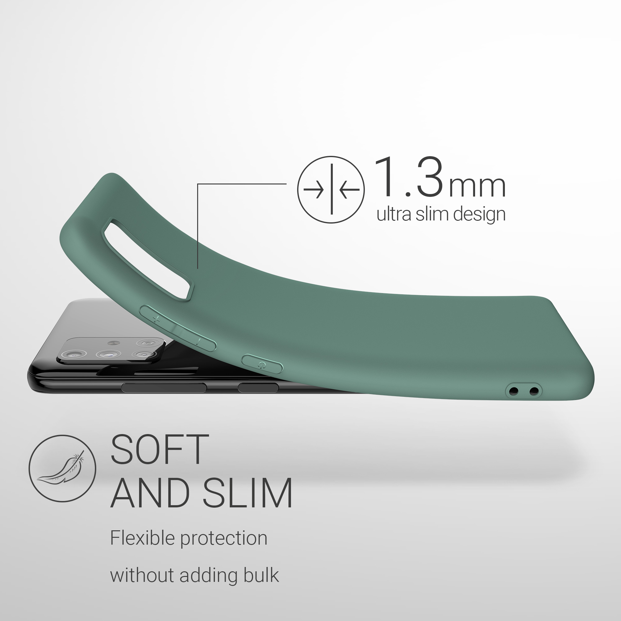 Kryt na mobil Samsung Galaxy A51 kwmobile TPU Modro-zelená