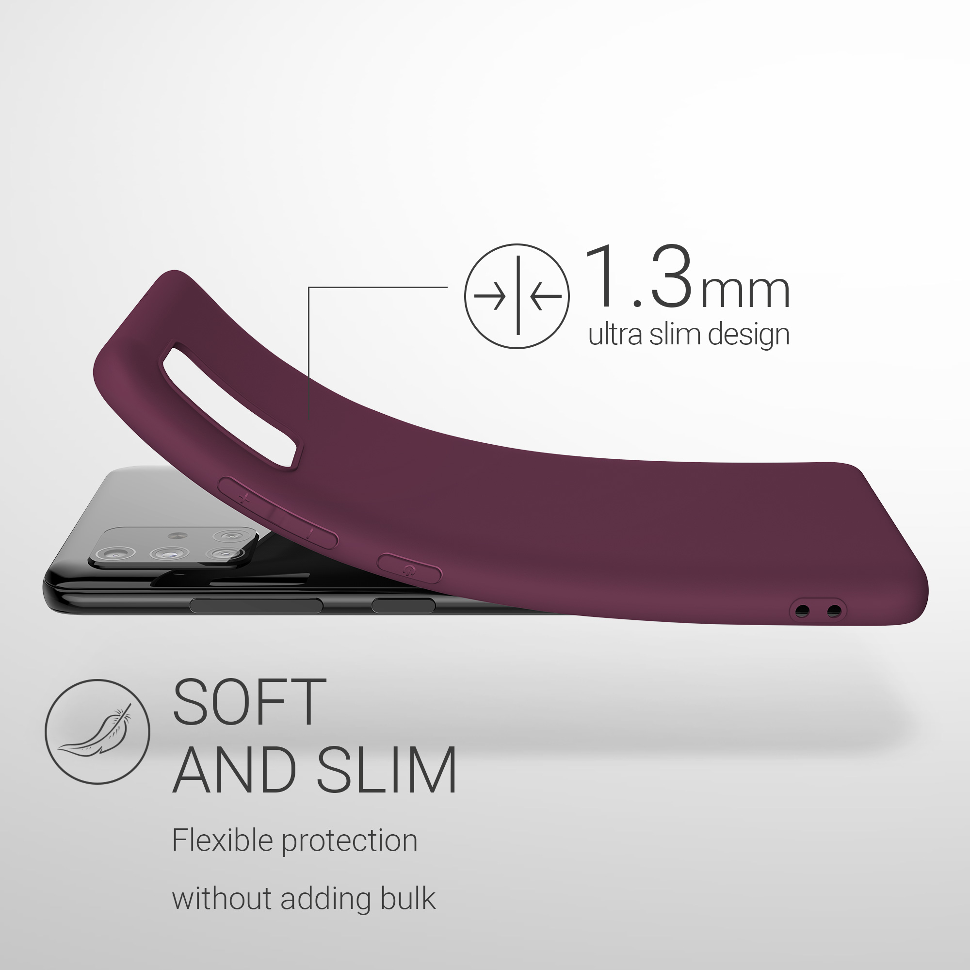 Kryt na mobil Samsung Galaxy A51 kwmobile TPU Bordeaux fialová
