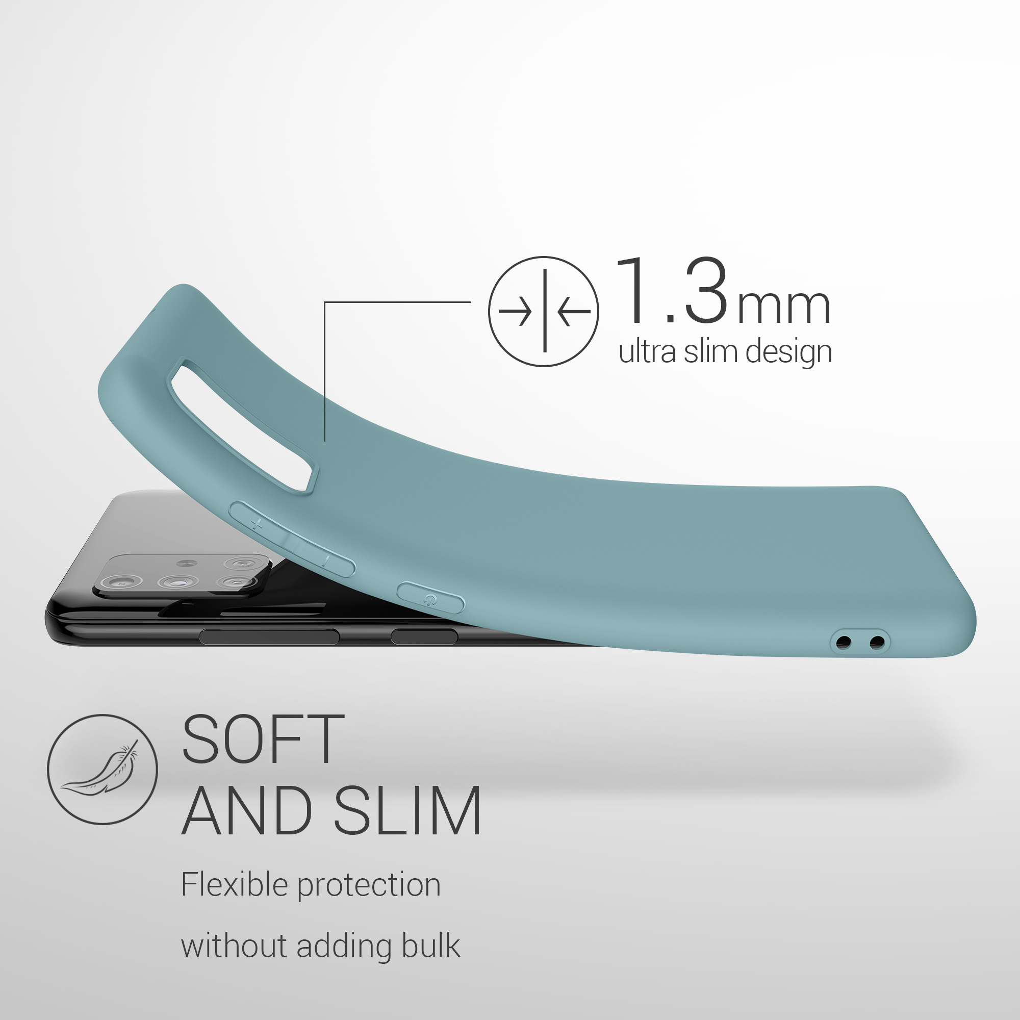 Kryt na mobil Samsung Galaxy A51 kwmobile TPU Arktická noc