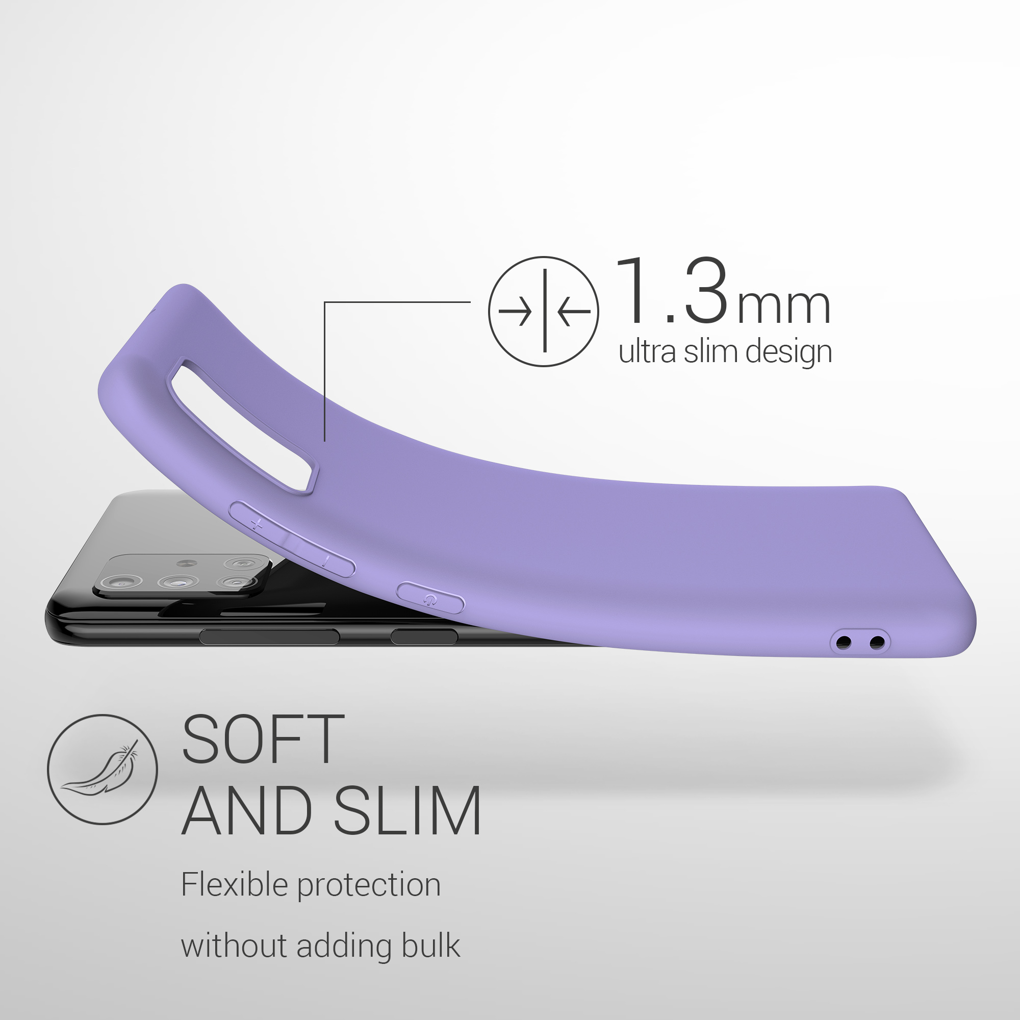 Kryt na mobil Samsung Galaxy A51 kwmobile TPU Fialová