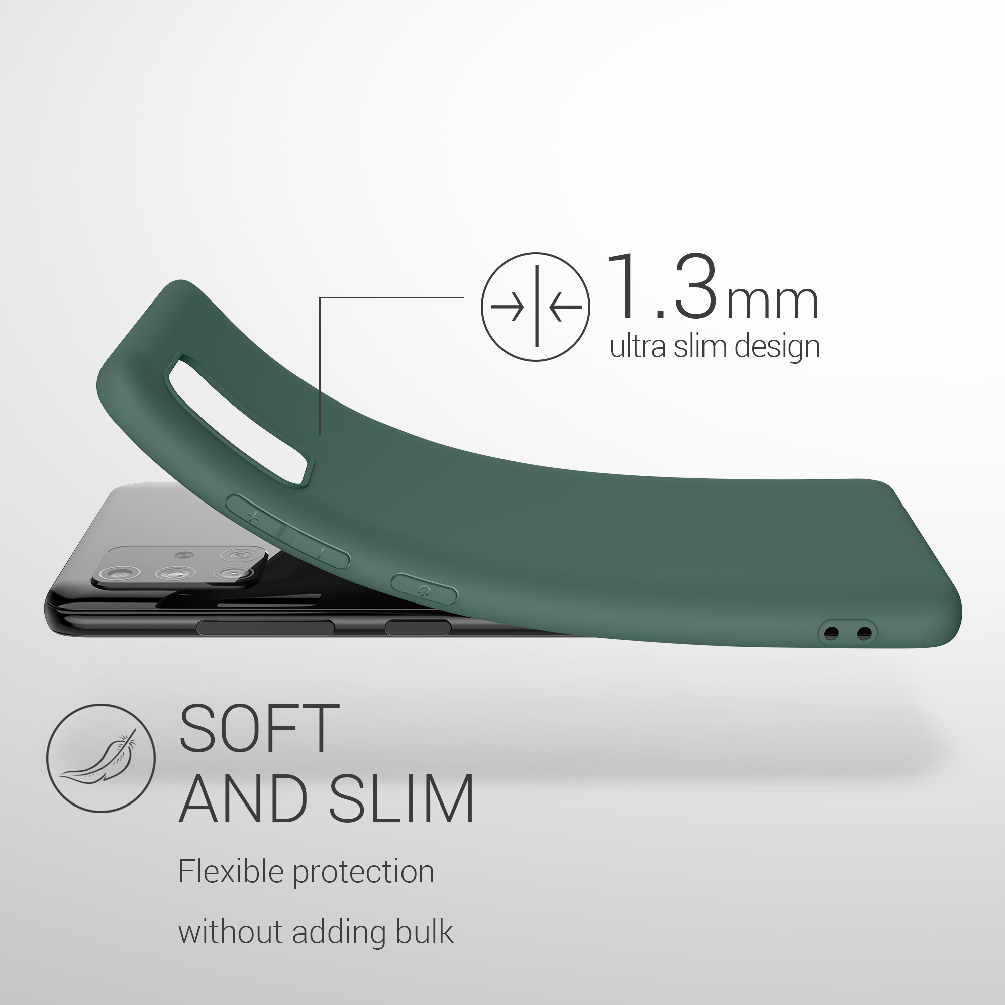 Kryt na mobil Samsung Galaxy A51 kwmobile TPU Lesní zelená