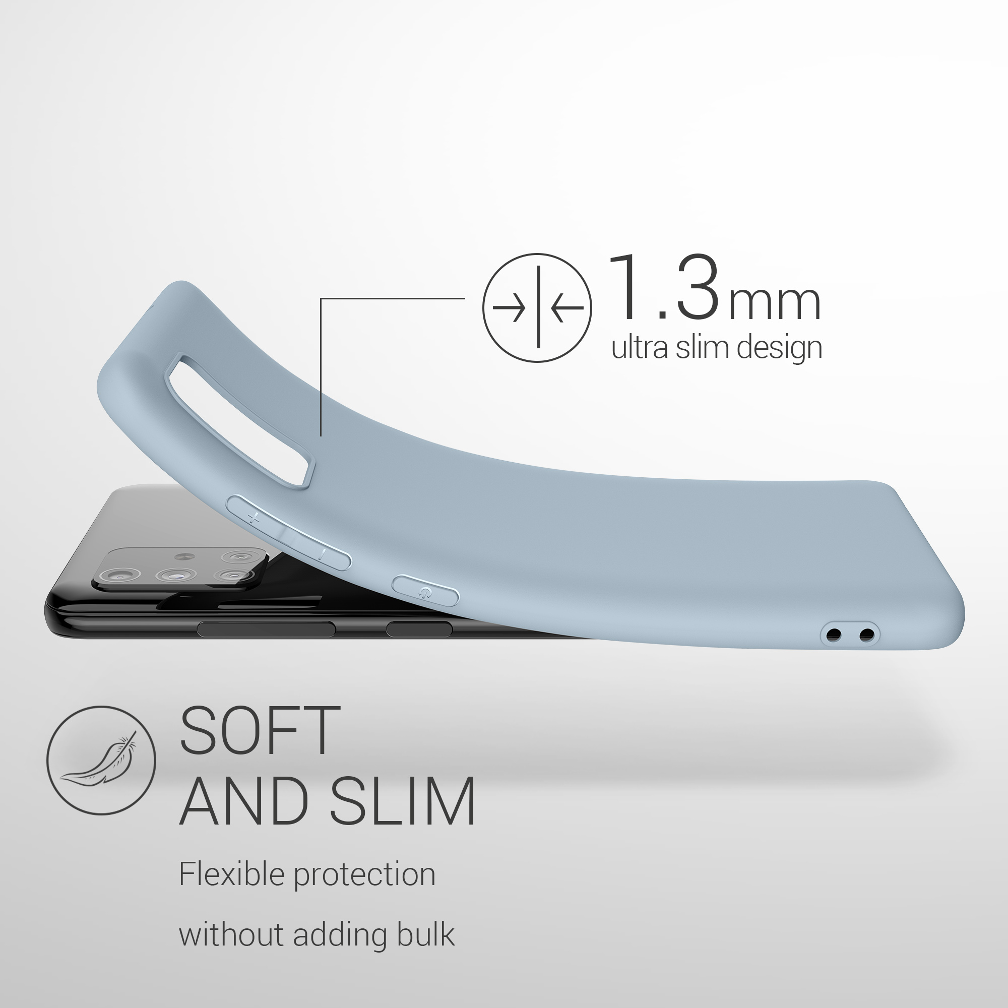 Kryt na mobil Samsung Galaxy A51 kwmobile TPU Light Blue Matte