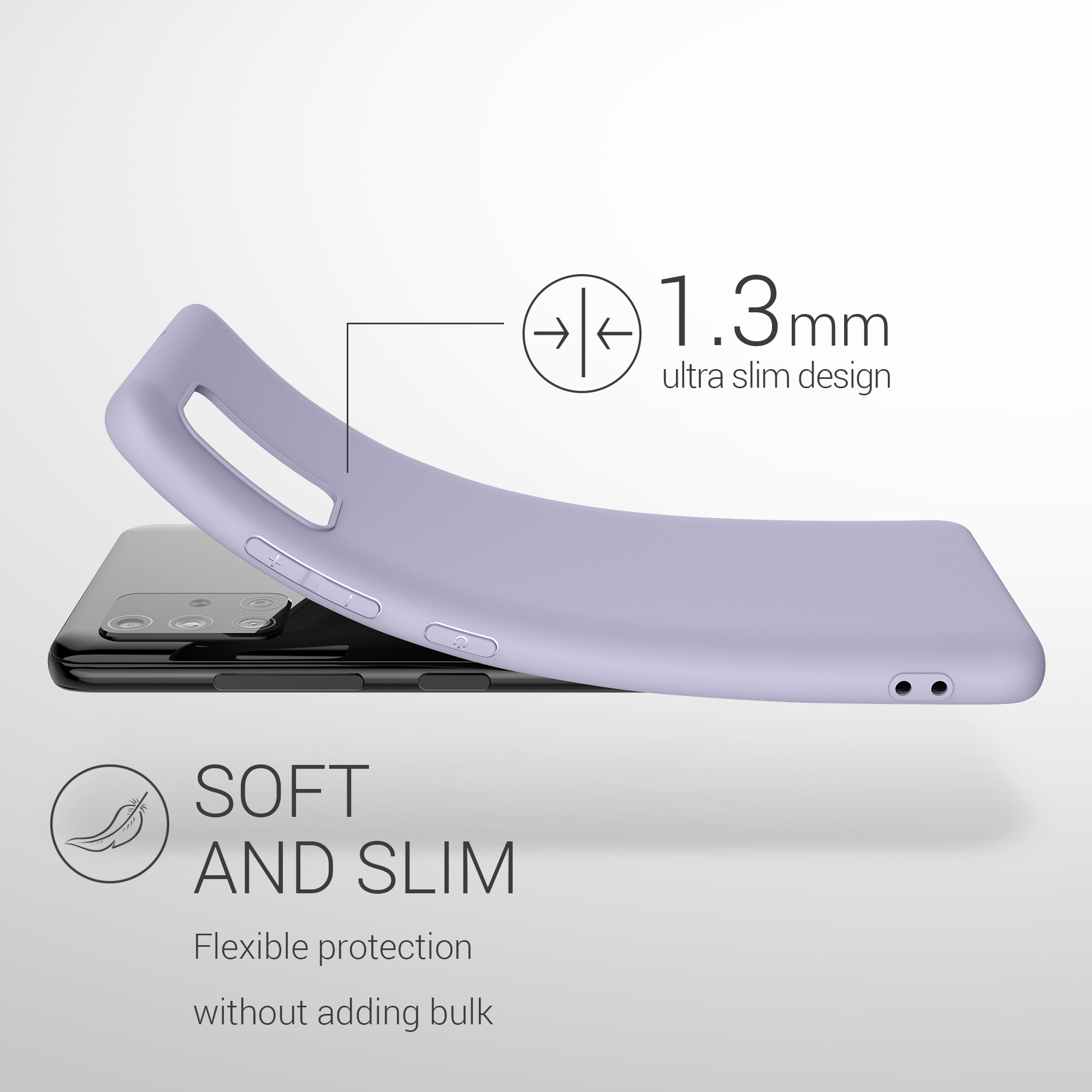 Kryt na mobil Samsung Galaxy A51 kwmobile TPU Světlá levandule