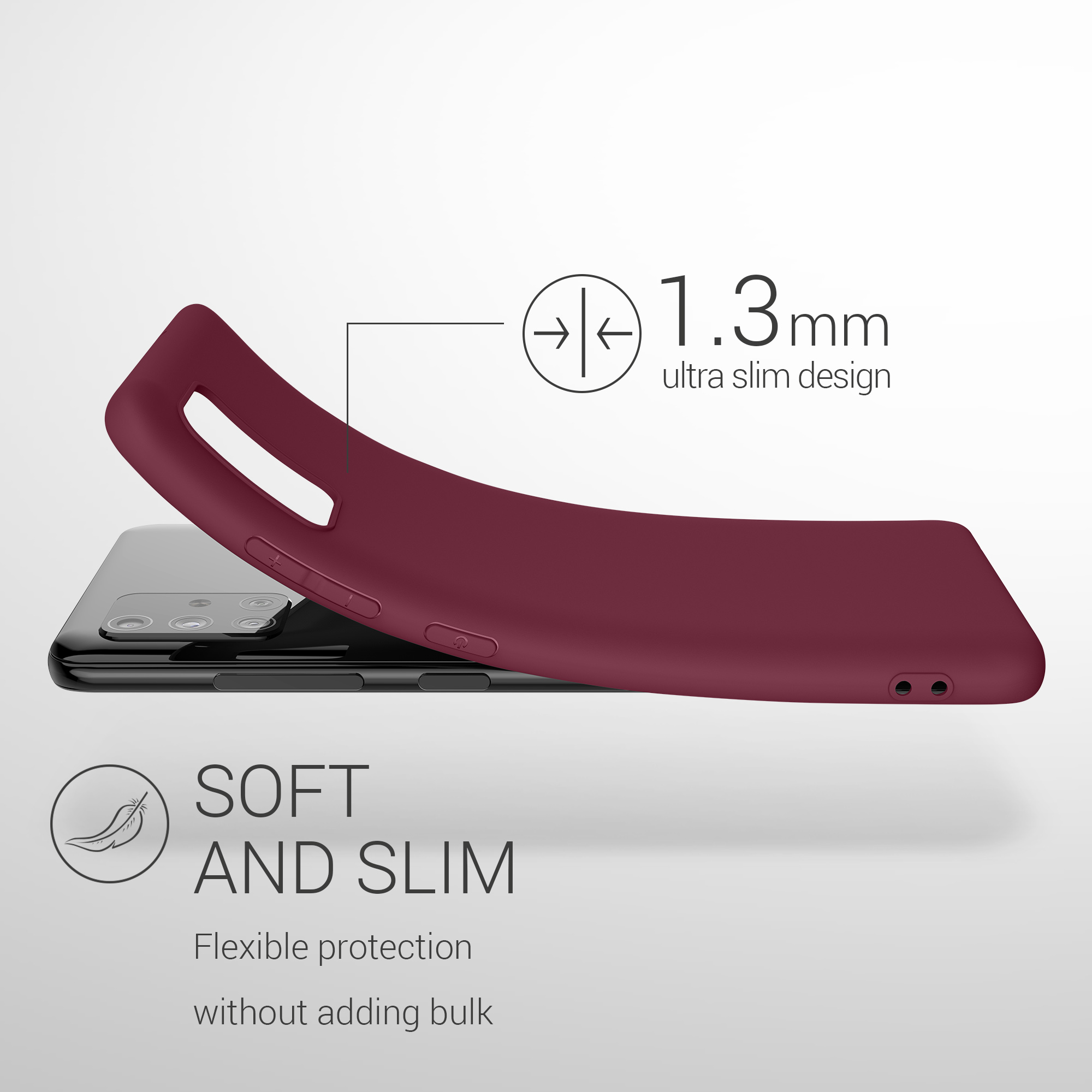 Kryt na mobil Samsung Galaxy A51 kwmobile TPU Purpurová magenta