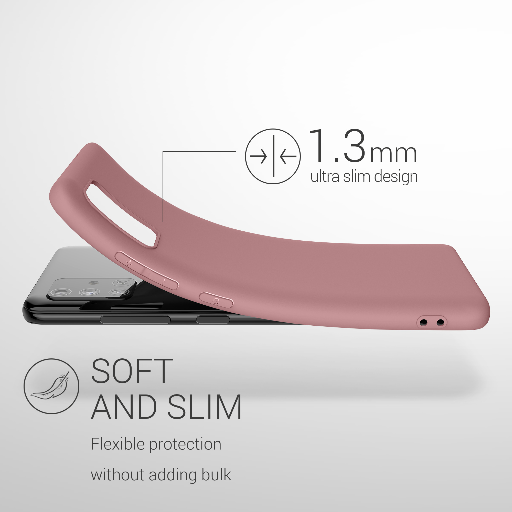 Pouzdro pro Samsung Galaxy A51 kwmobile TPU - starorůžová