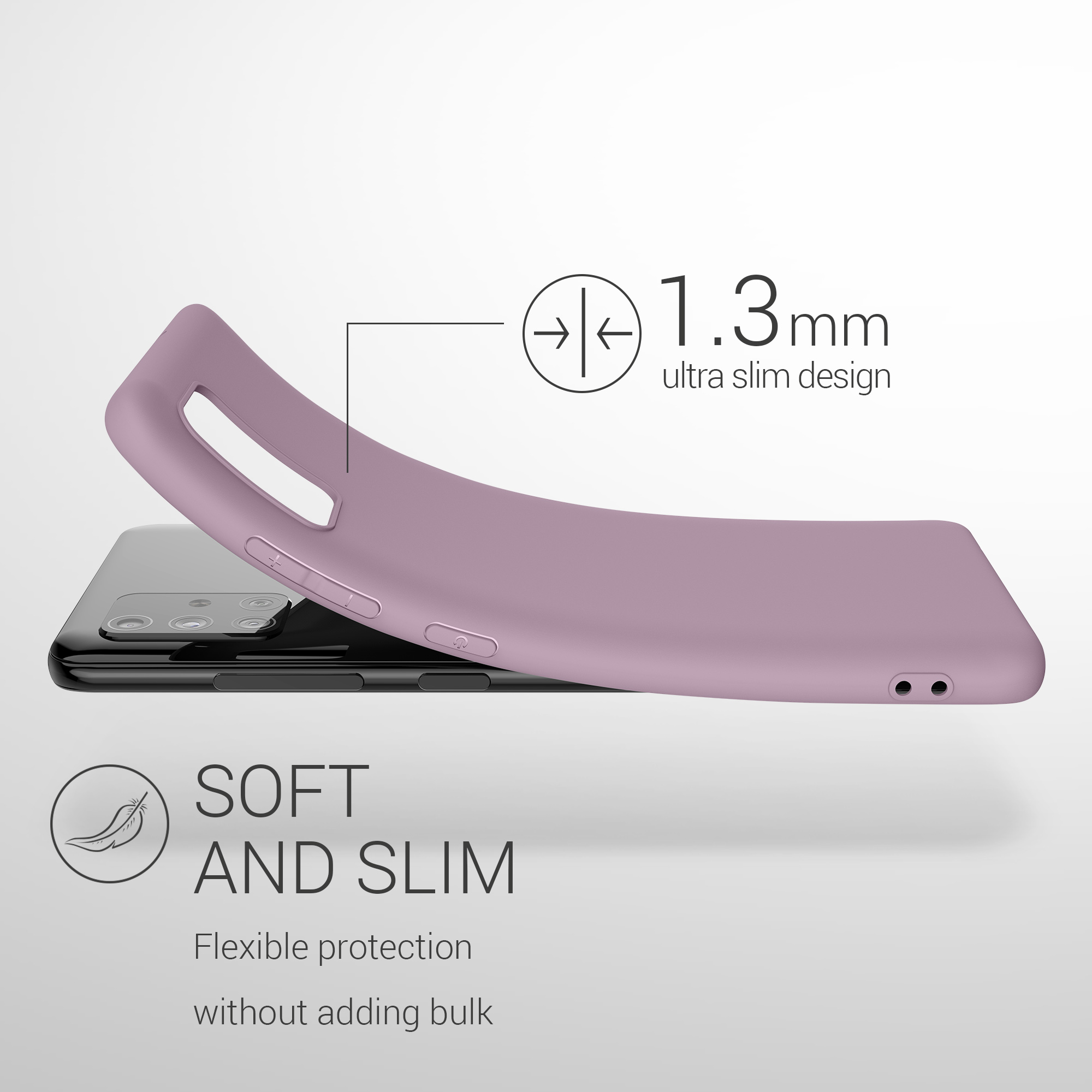 Kryt na mobil Samsung Galaxy A51 kwmobile TPU Nahá lila