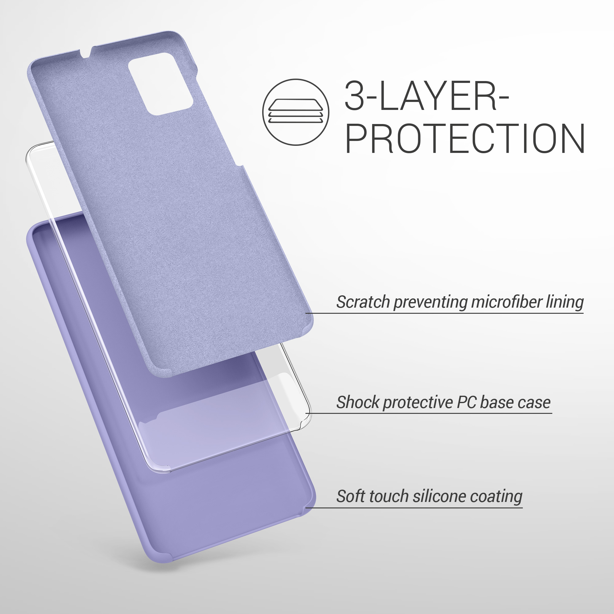 Kryt na mobil Samsung Galaxy A51 kwmobile TPU Levandulová