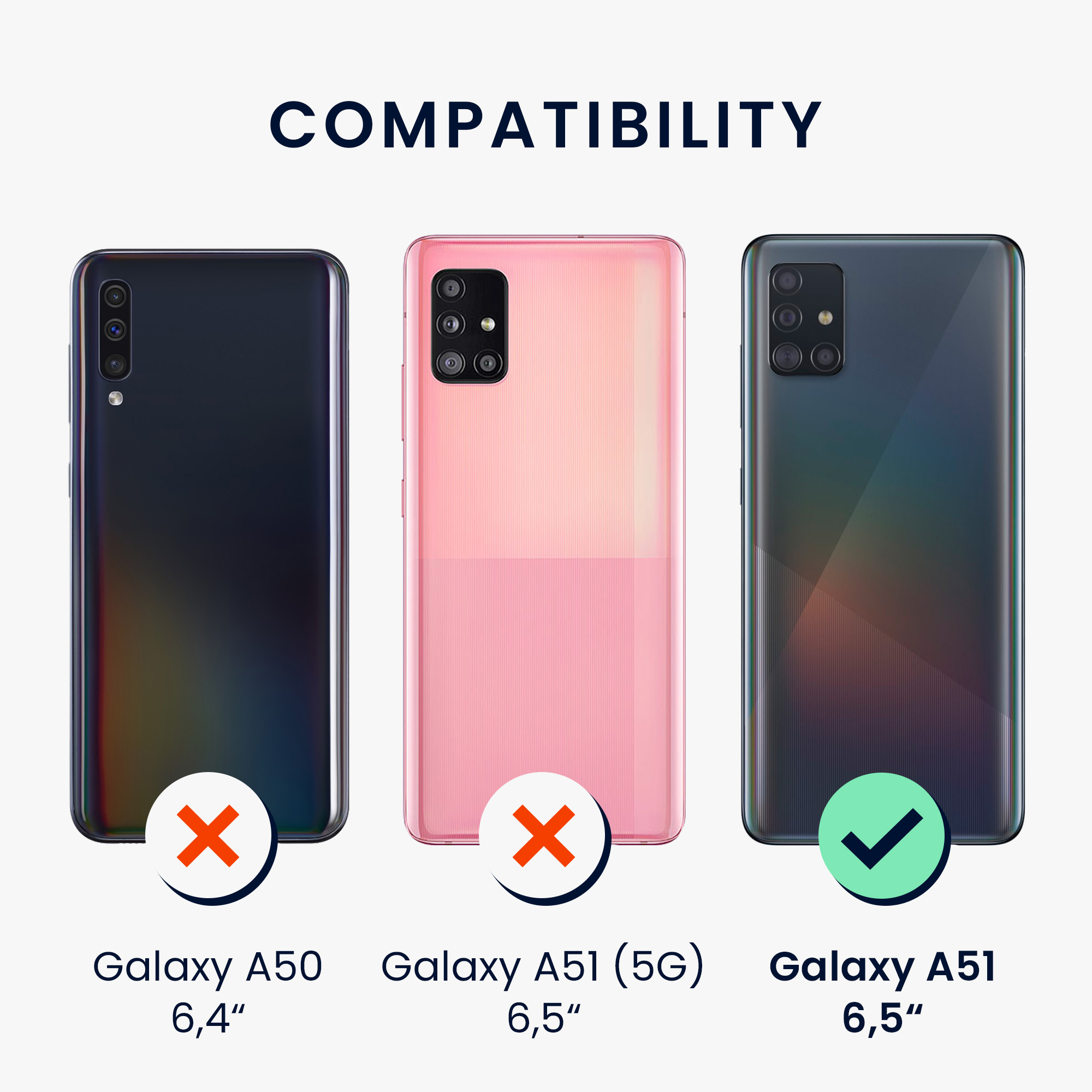 Kryt na mobil Samsung Galaxy A51 kwmobile TPU Námořnická modrá
