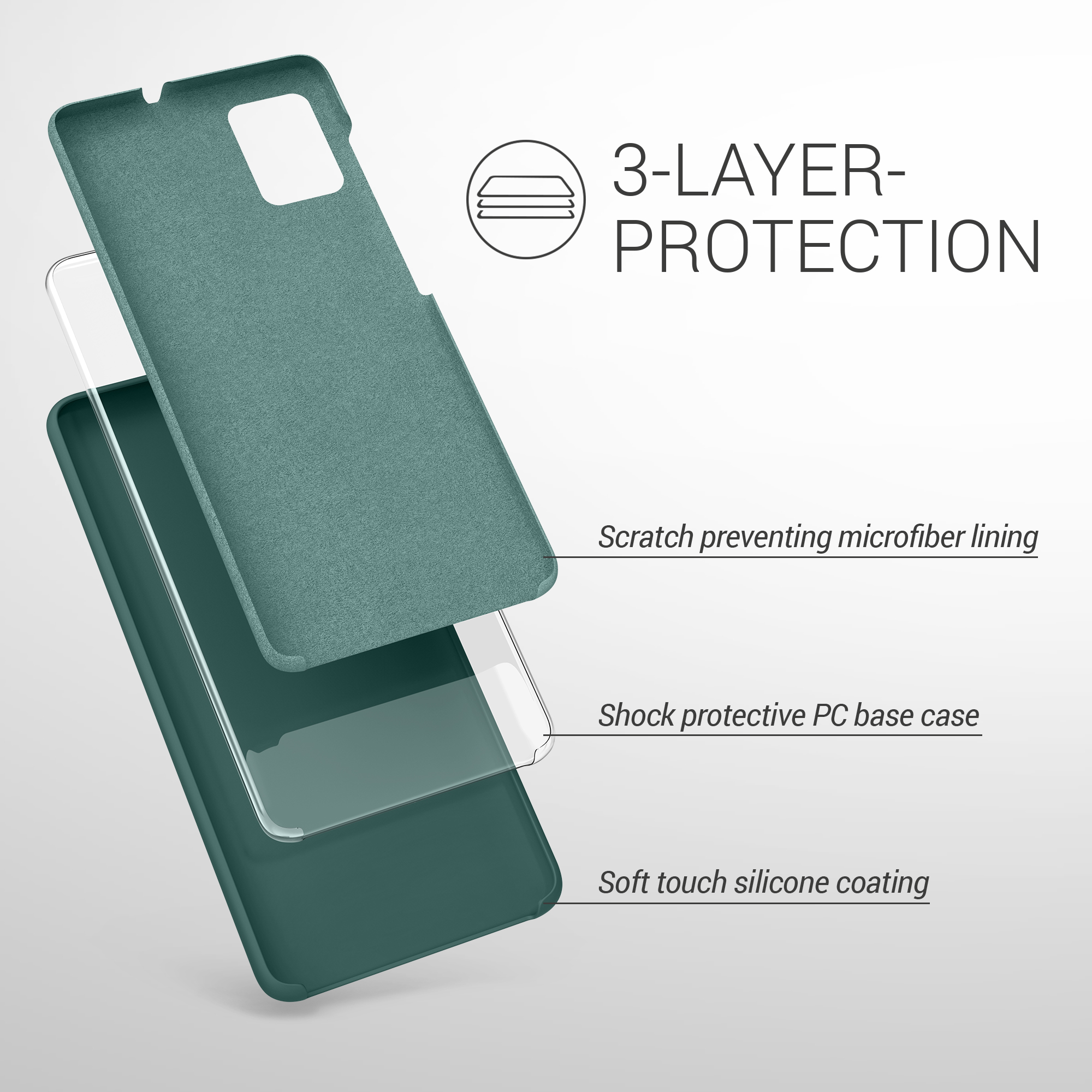 Kryt na mobil Samsung Galaxy A51 kwmobile TPU Modro-zelená