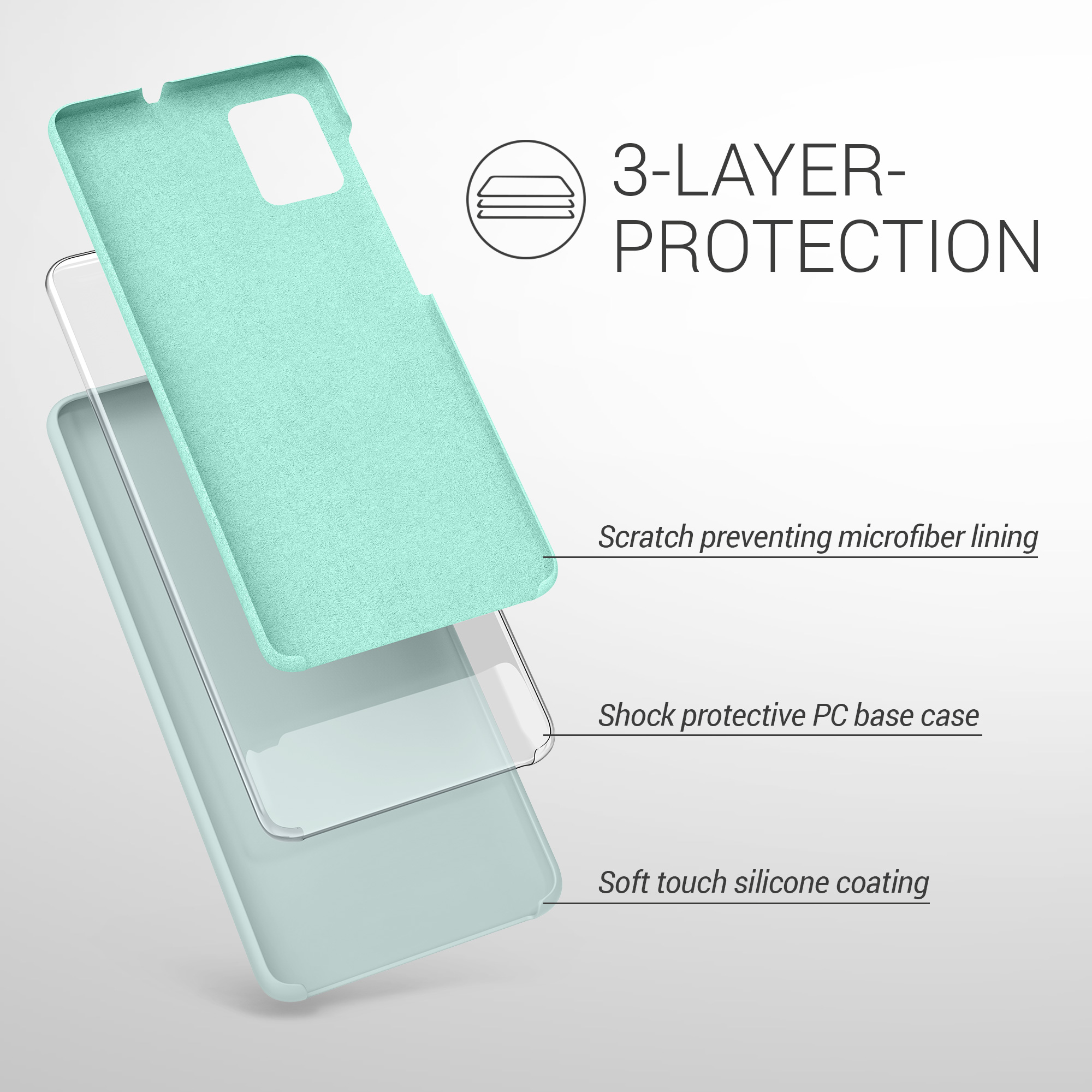 Kryt na mobil Samsung Galaxy A51 kwmobile TPU Chladná mátová