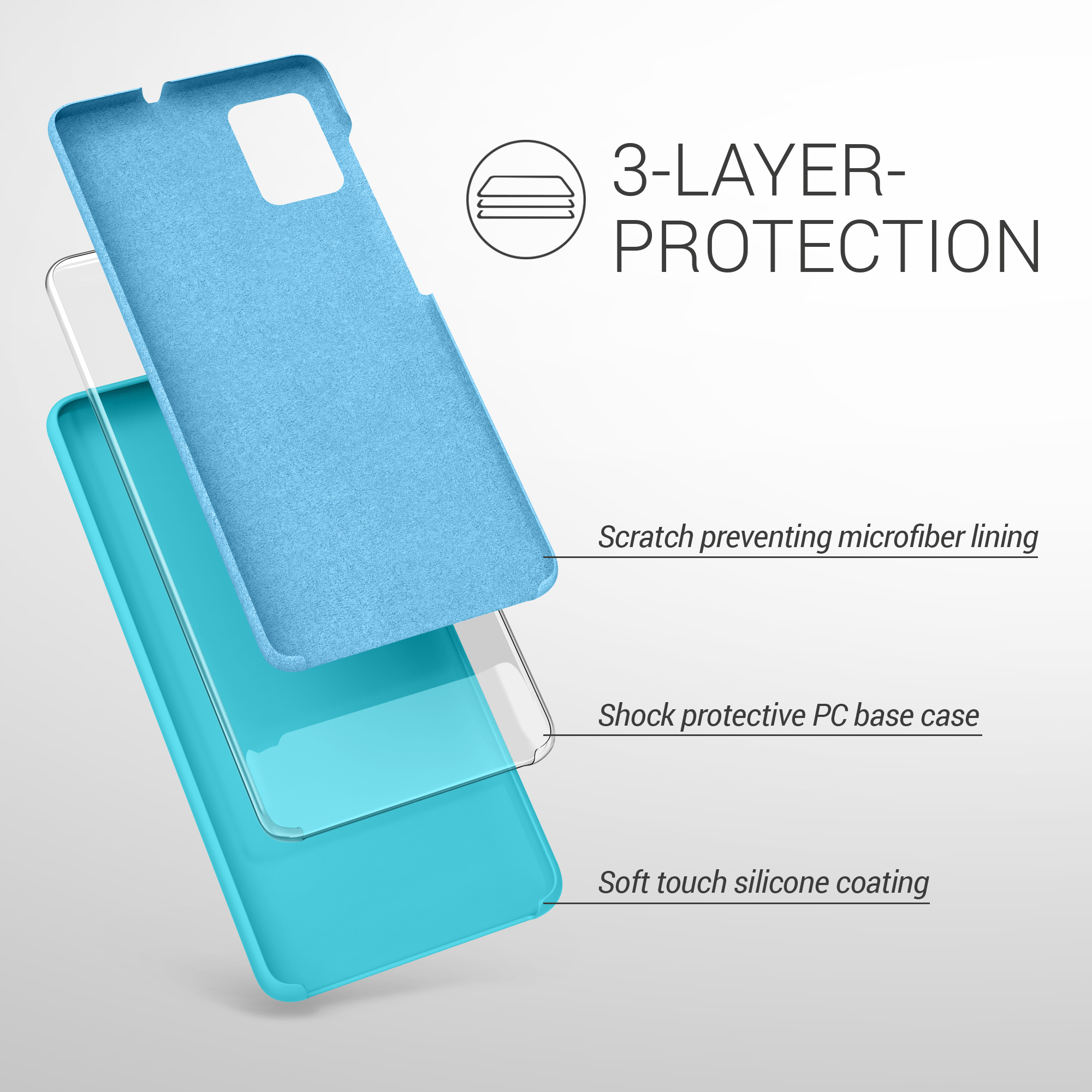 Kryt na mobil Samsung Galaxy A51 kwmobile TPU Chladný ledovec