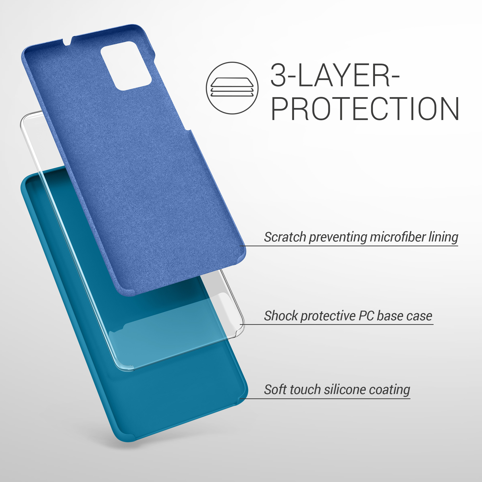 Kryt na mobil Samsung Galaxy A51 kwmobile TPU Karibská modrá