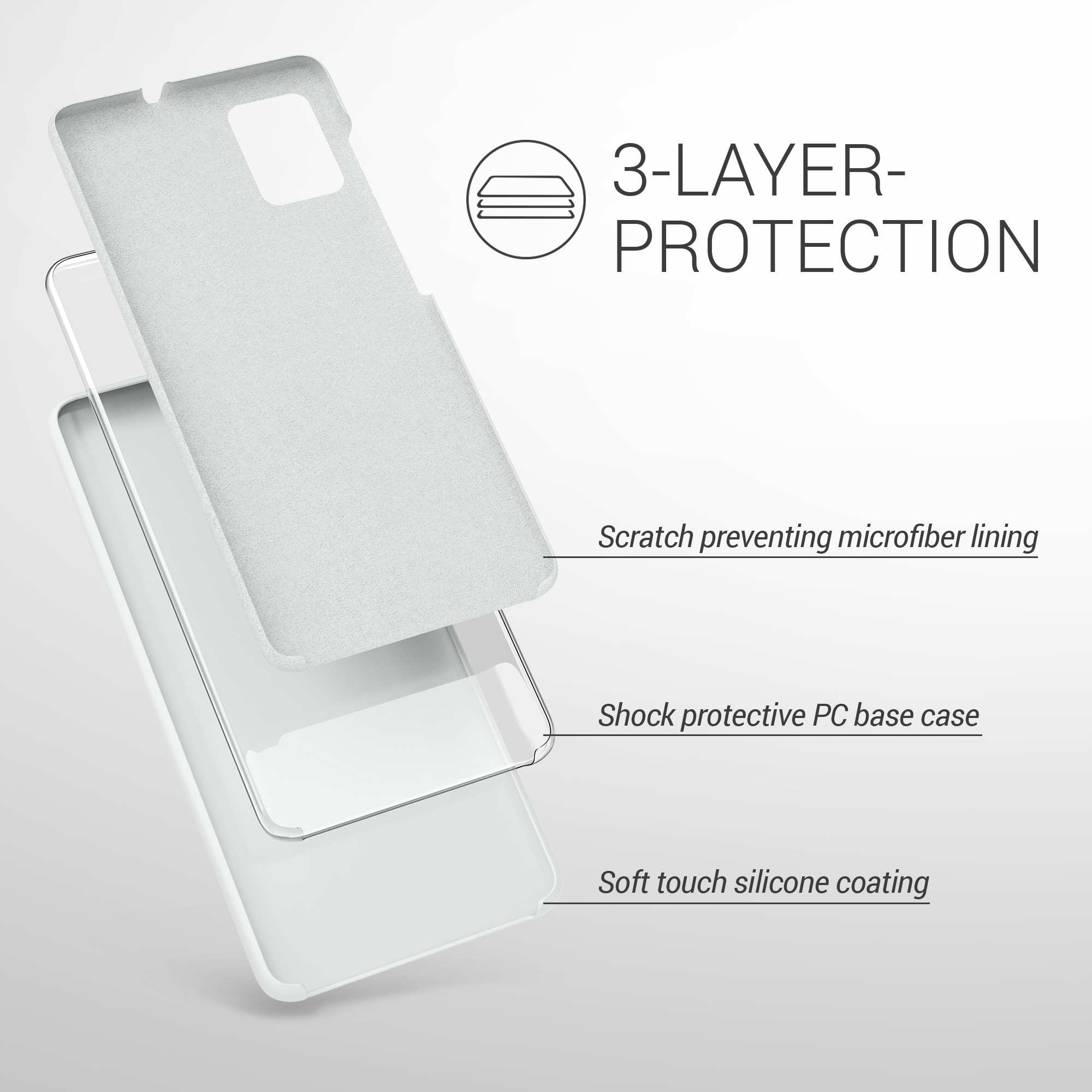 Kryt na mobil Samsung Galaxy A51 kwmobile TPU Matná bílá