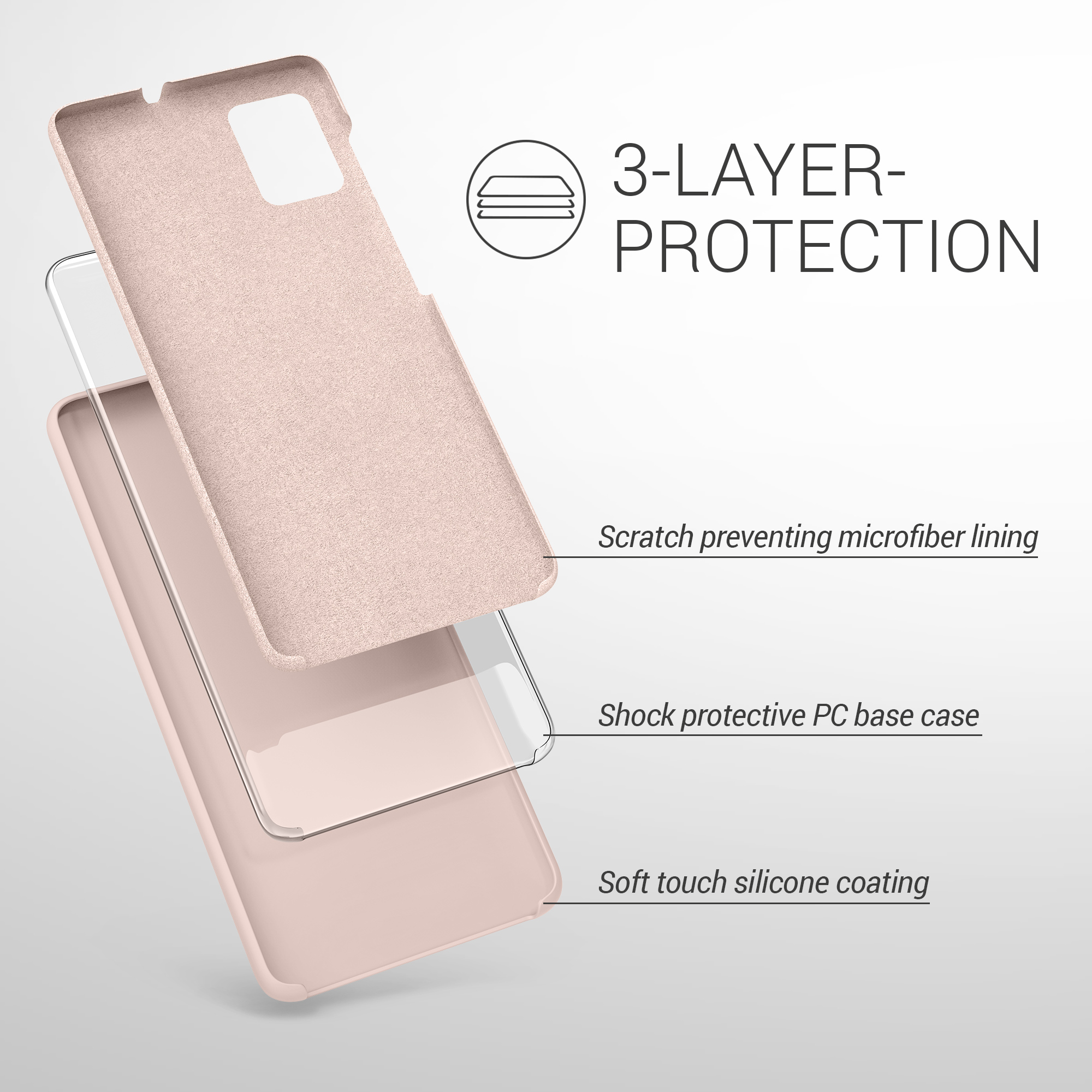 Kryt na mobil Samsung Galaxy A51 kwmobile TPU Matná antická růžová