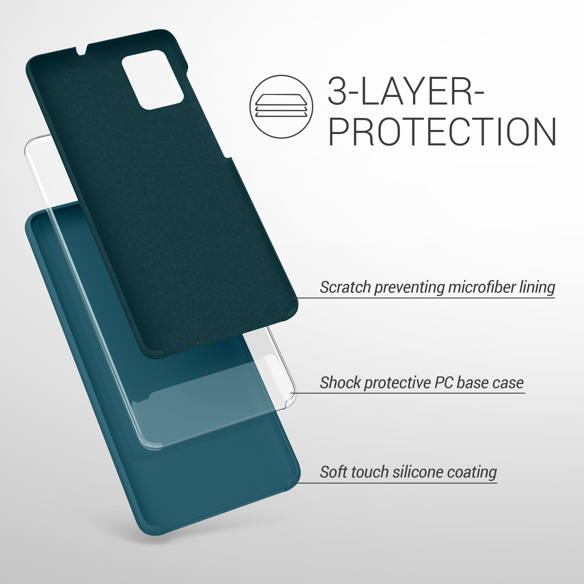 Kryt na mobil Samsung Galaxy A51 kwmobile TPU Matná petrolejová