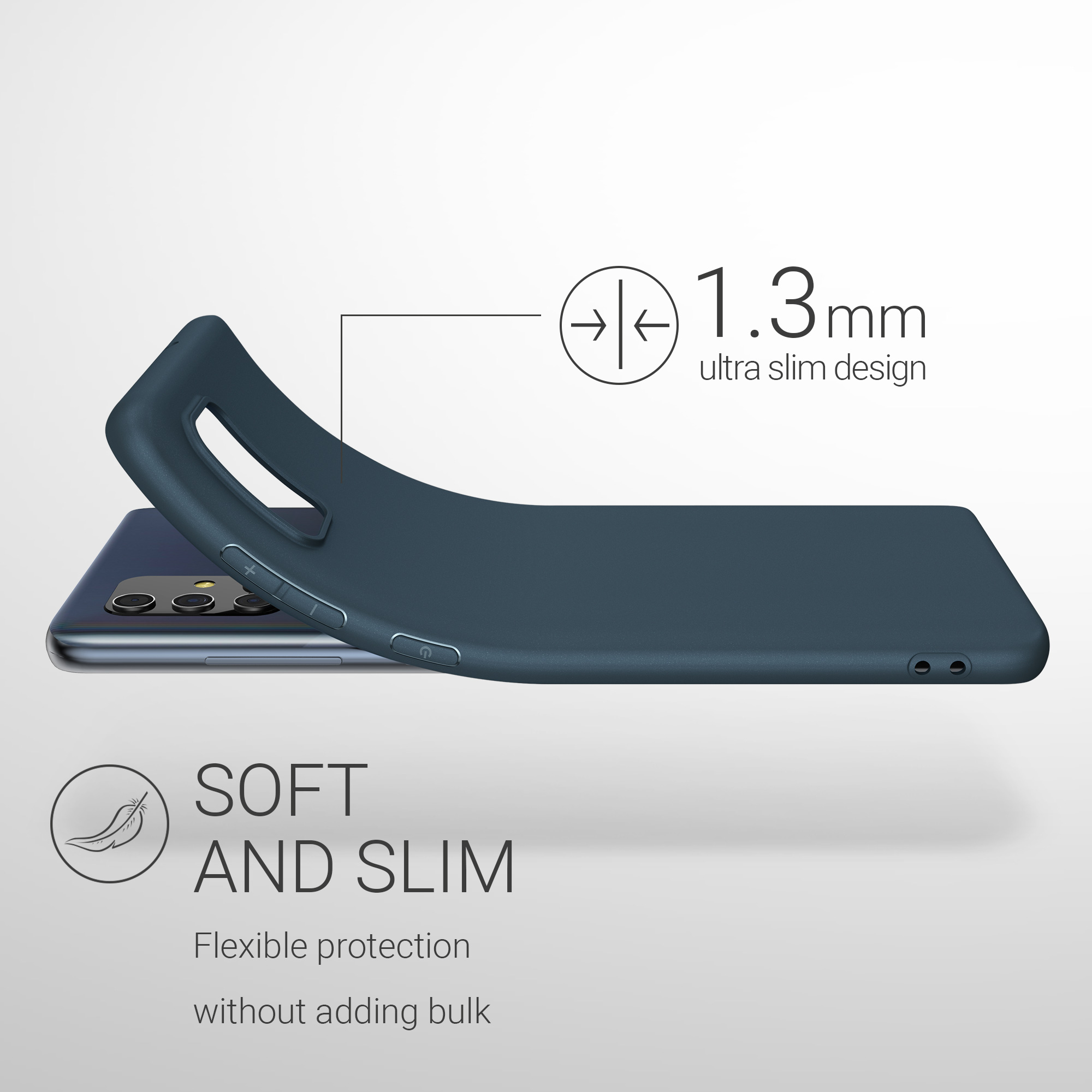 Kryt na mobil Samsung Galaxy A71 kwmobile TPU borůvkově modrý