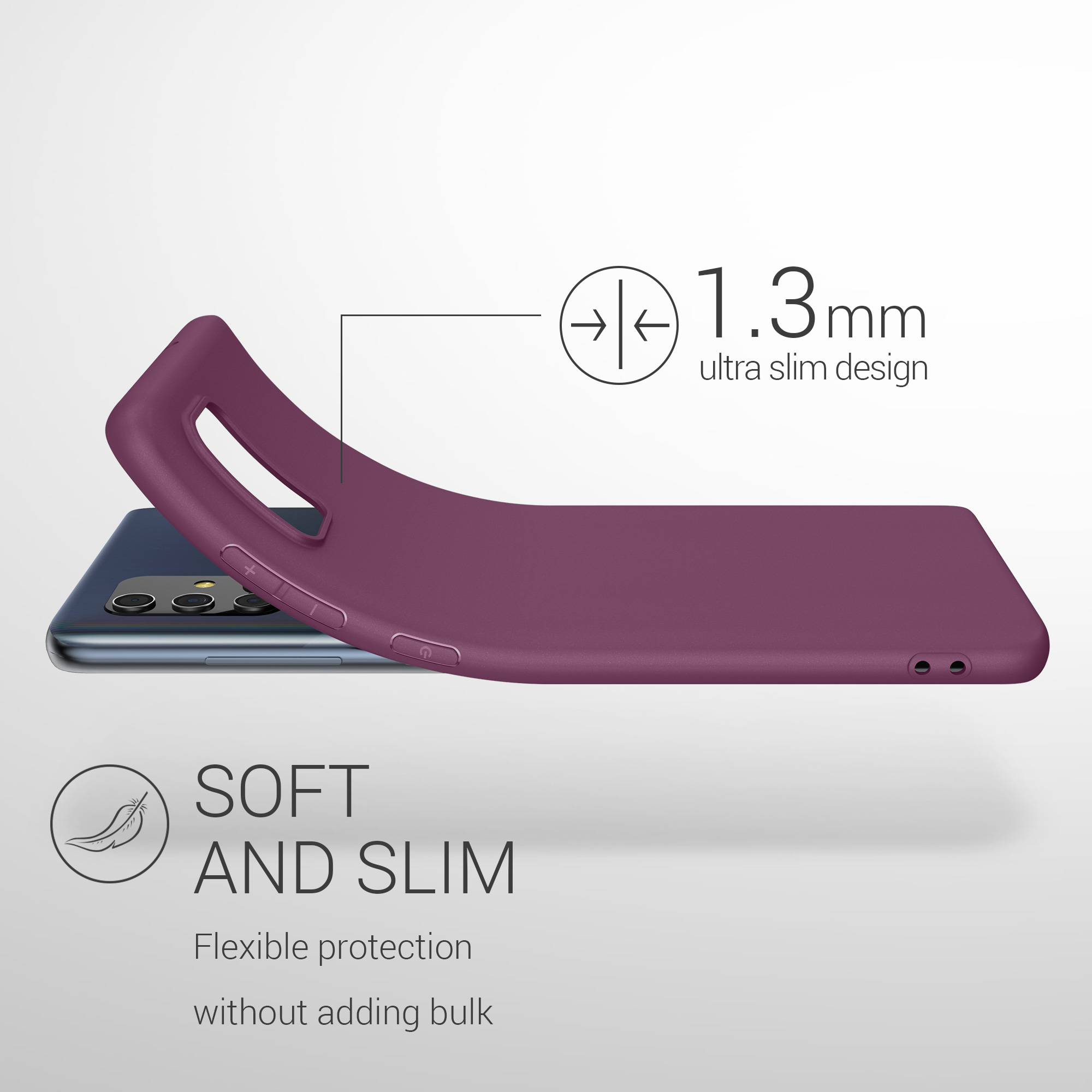 Kryt na mobil Samsung Galaxy A71 kwmobile TPU Magenta Purple