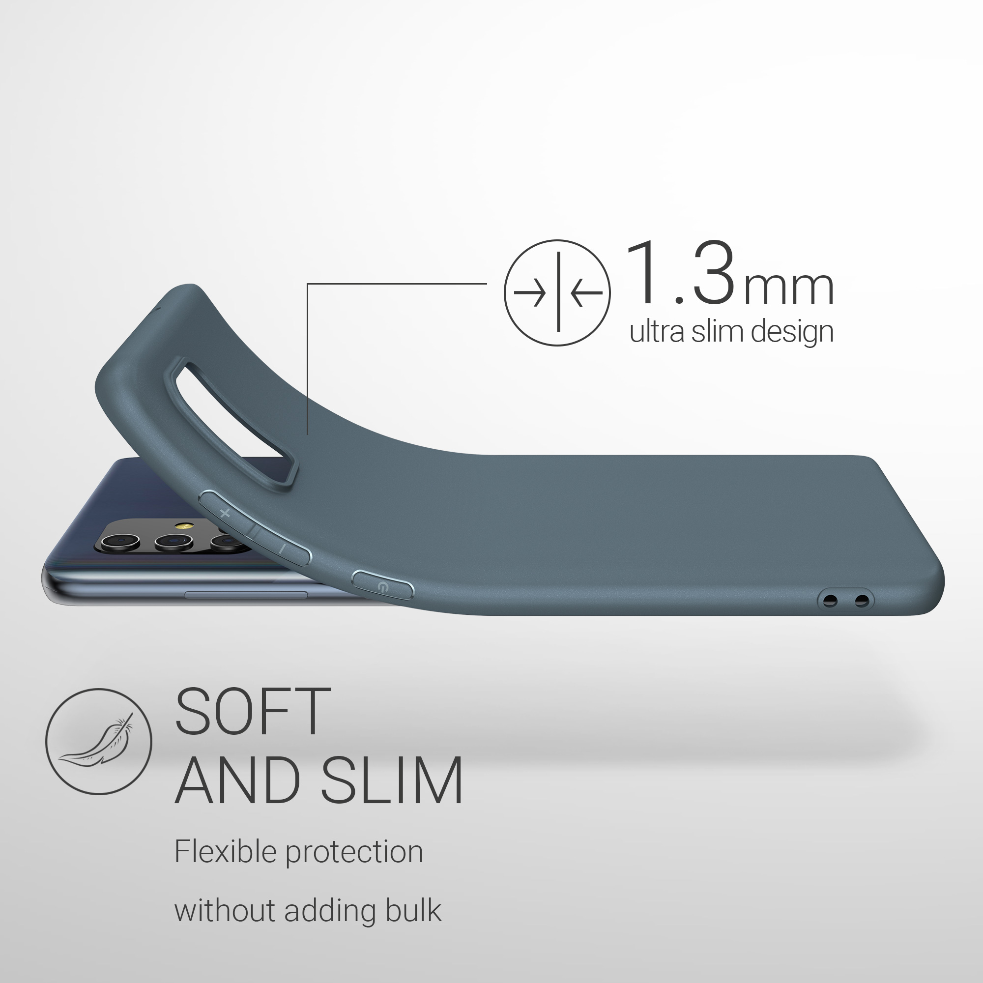 Kryt na mobil Samsung Galaxy A71 kwmobile TPU tmavě břidlicový