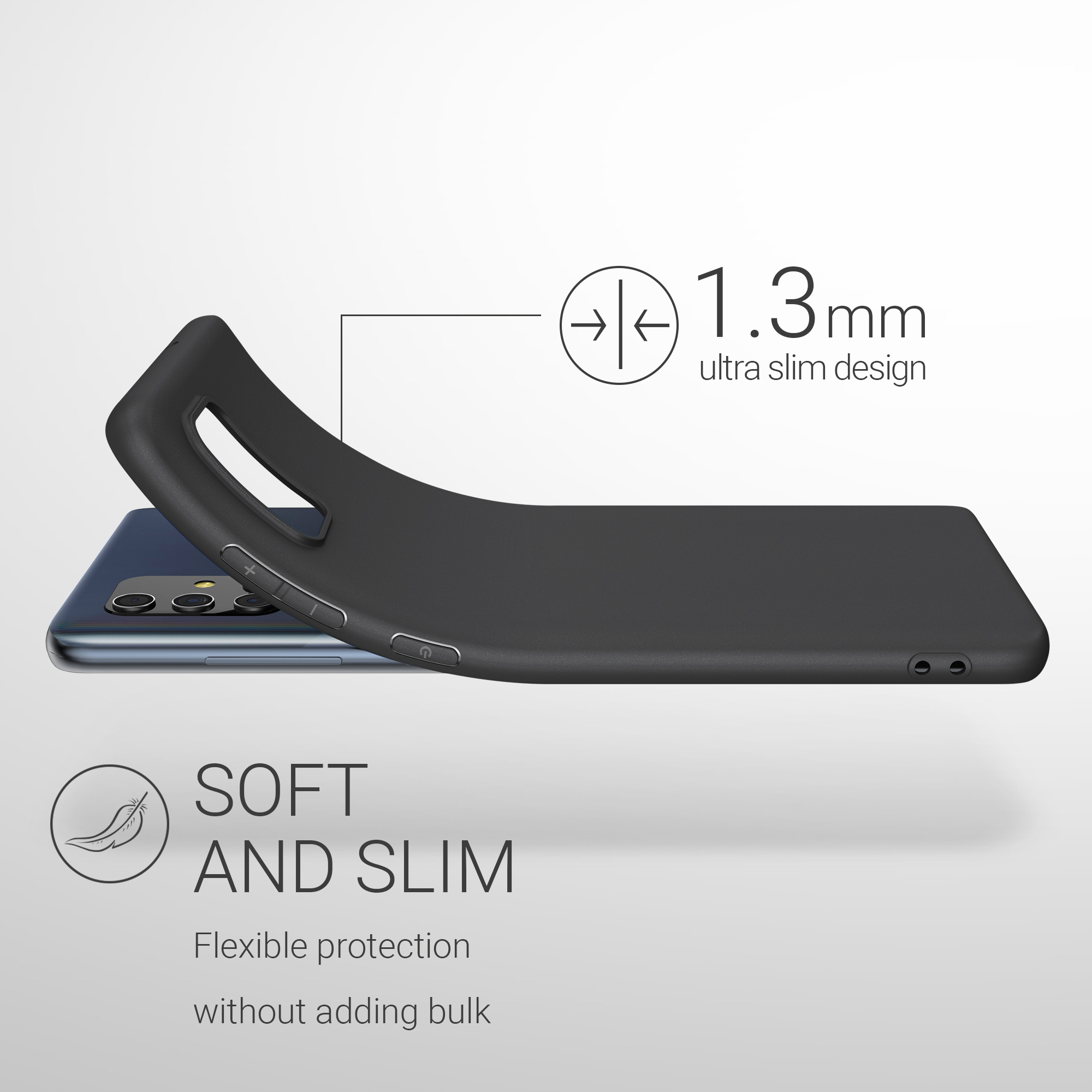 Kryt na mobil Samsung Galaxy A71 kwmobile TPU matně černý