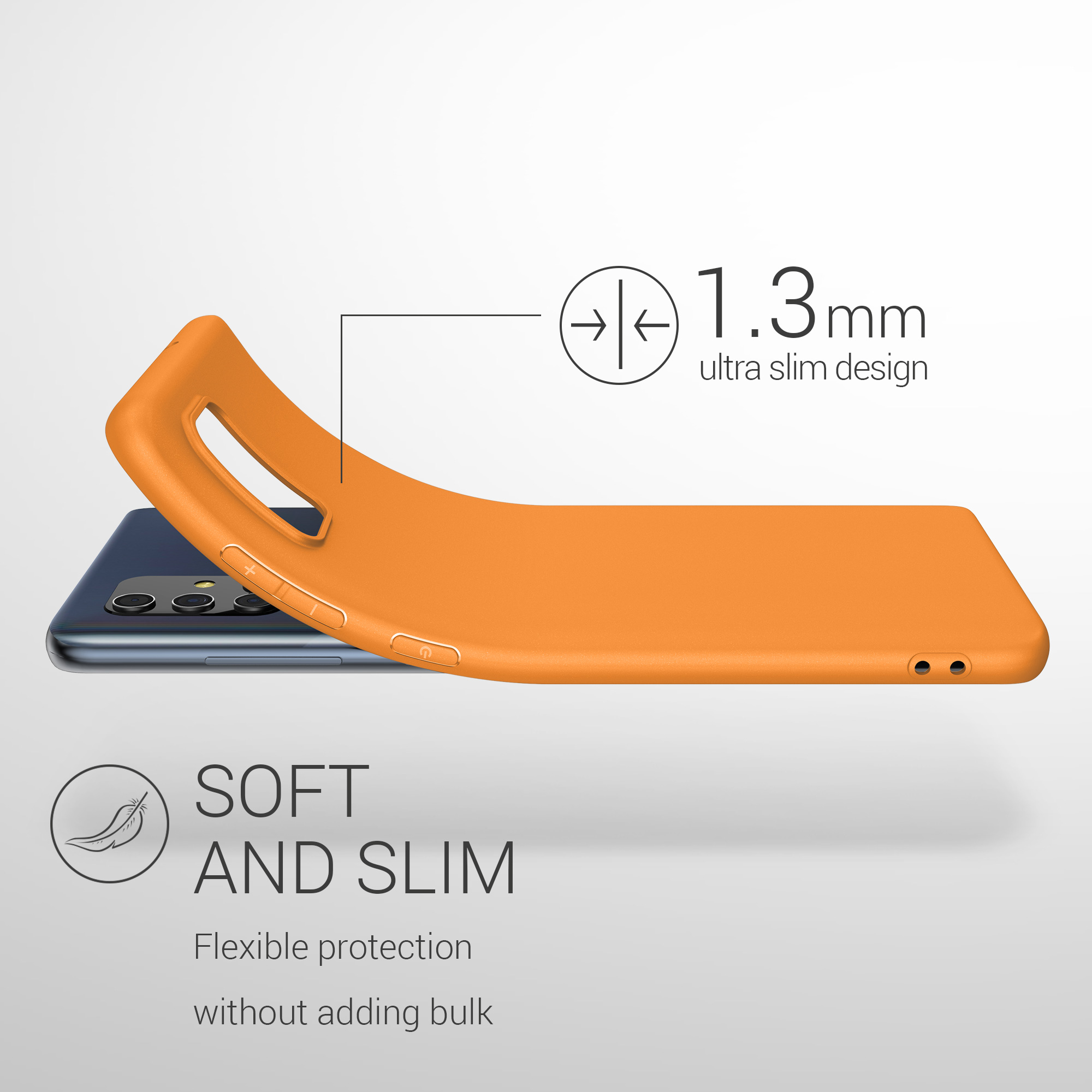 Kryt na mobil Samsung Galaxy A71 kwmobile TPU ovocně oranžový