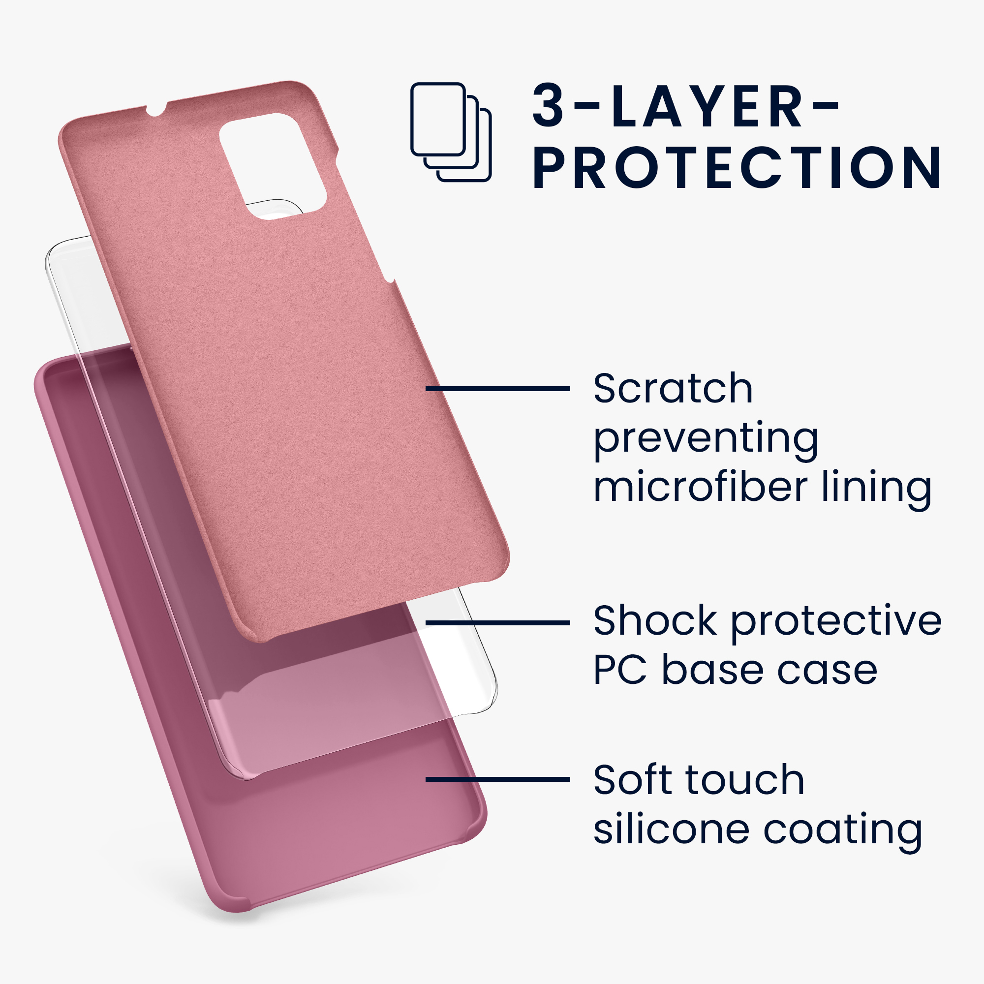 Kryt na mobil Samsung Galaxy A71 kwmobile TPU tmavě růžový