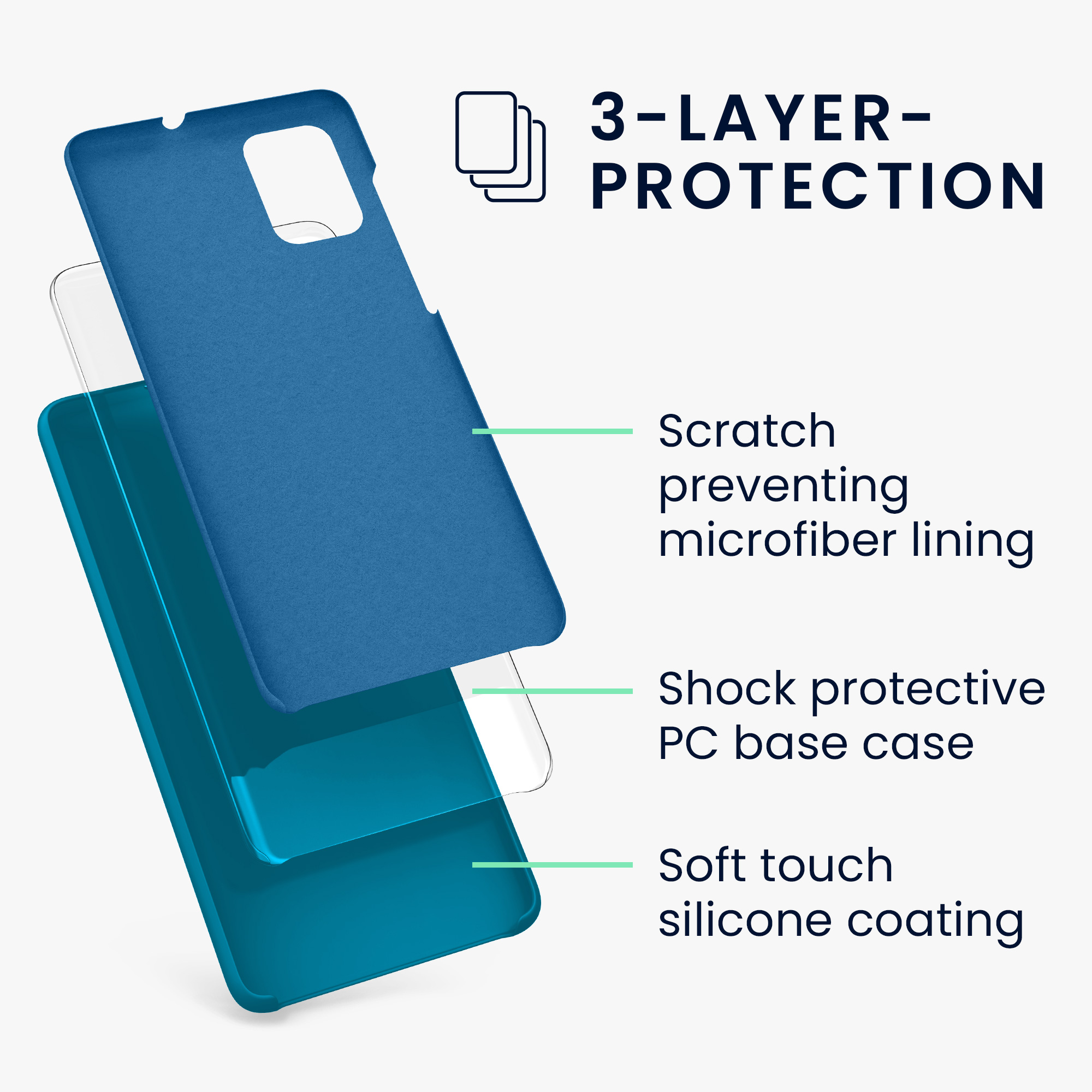 Kryt na mobil Samsung Galaxy A71 kwmobile TPU modrý Blue Reef