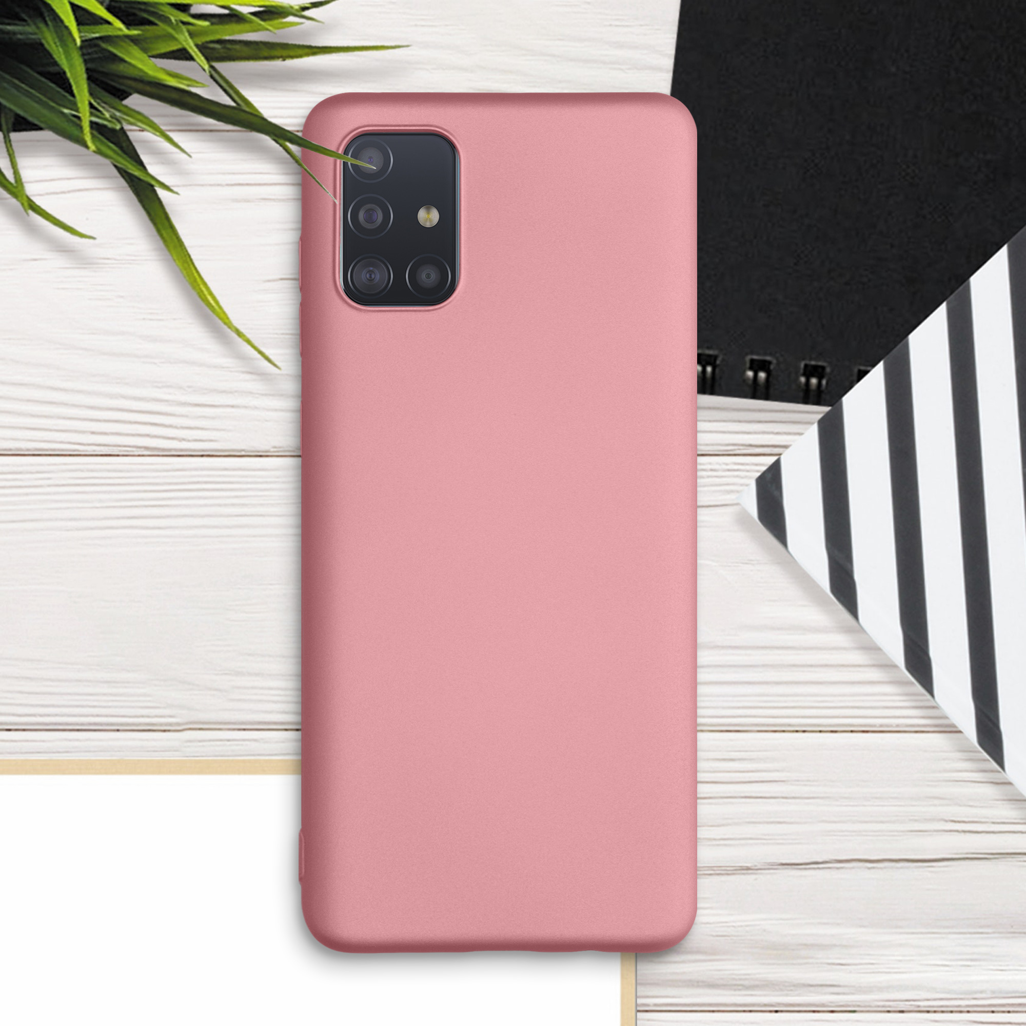 Metalický kryt na mobil Samsung Galaxy A71 kwmobile metalicky rose gold