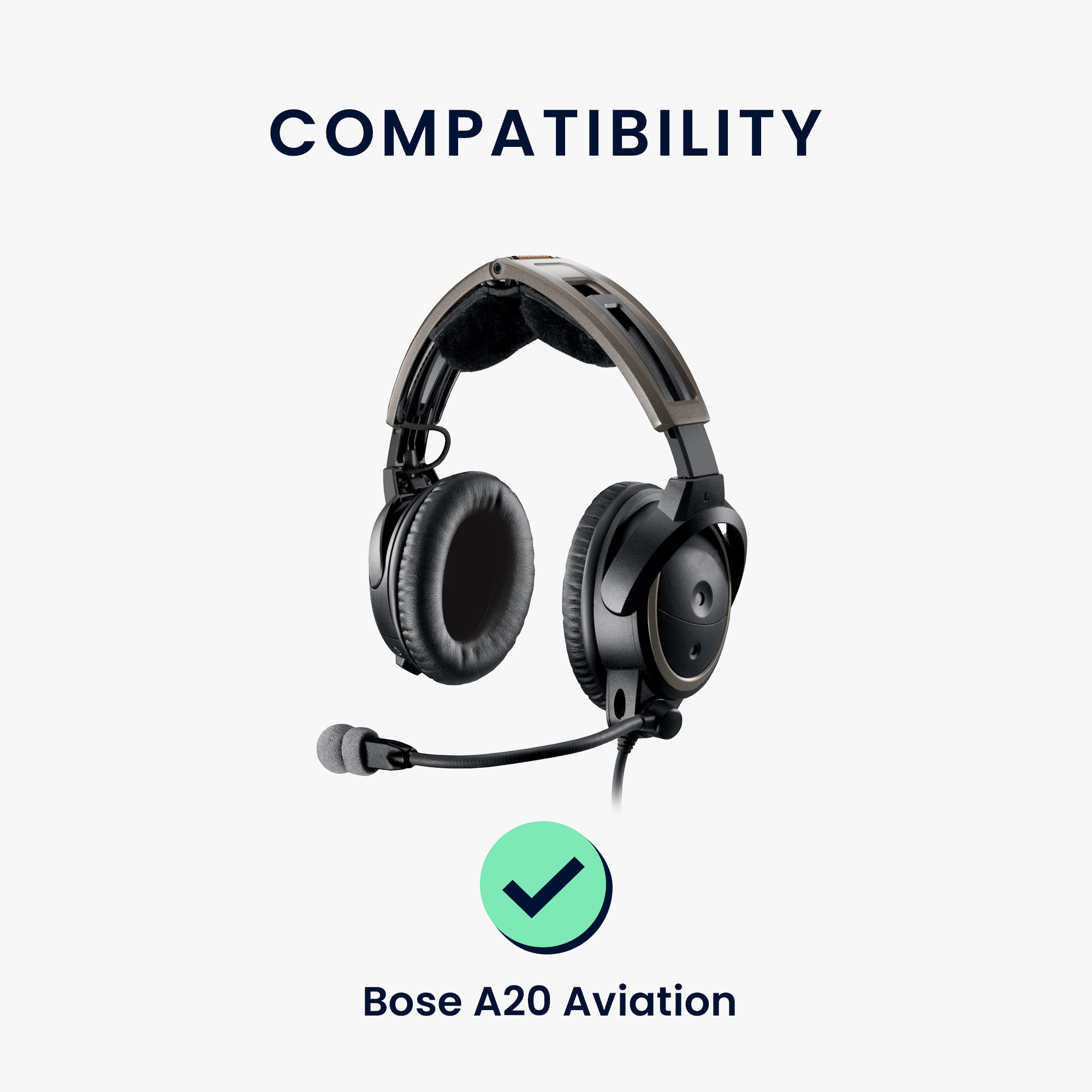 Náhradní ušní polštářky Bose A20 Aviation Headset kwmobile černá